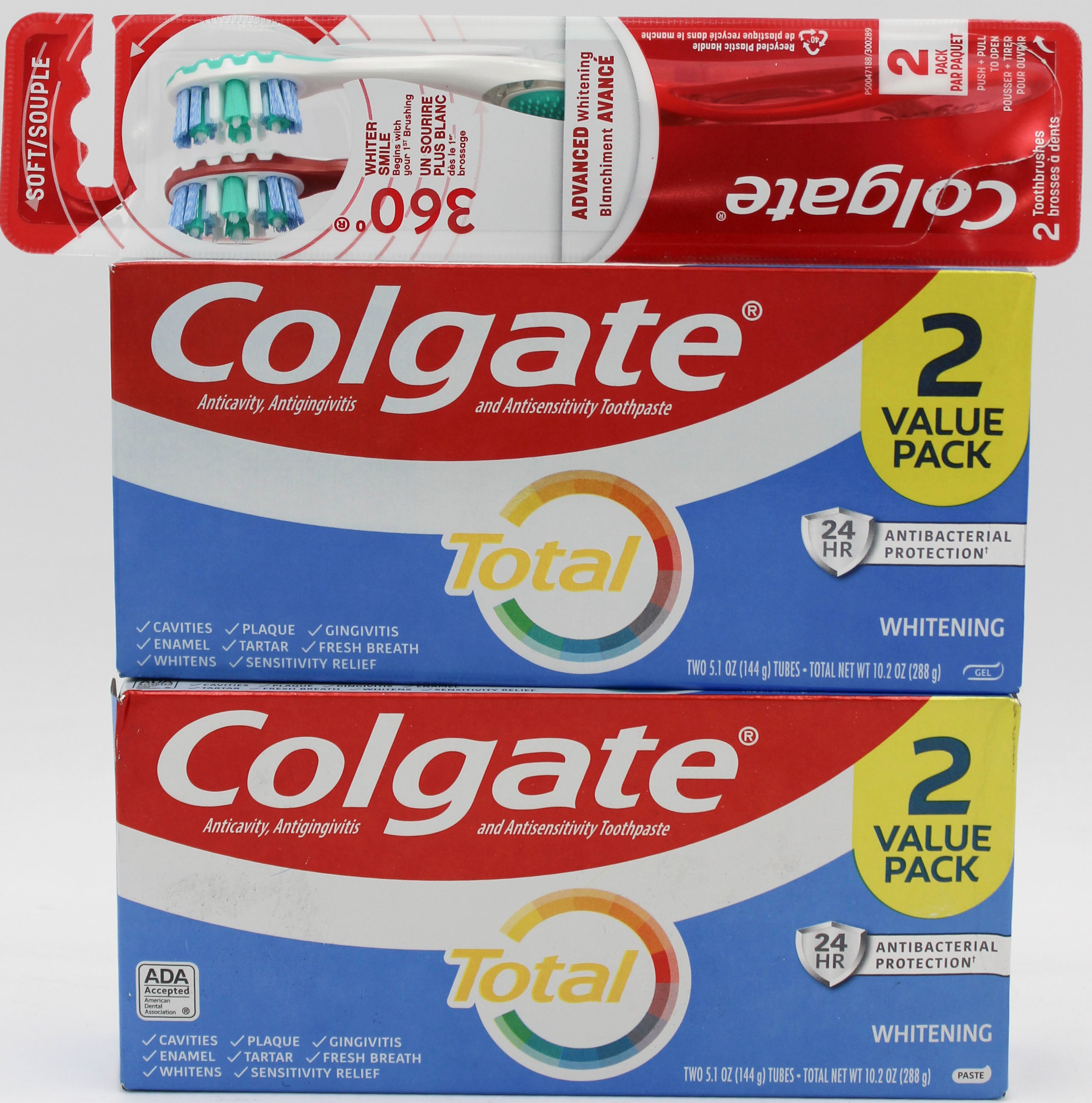 COLGATE TOTAL/360 MIXED TOOTHBRUSH/TOOTHPASTE DISPLAY NI