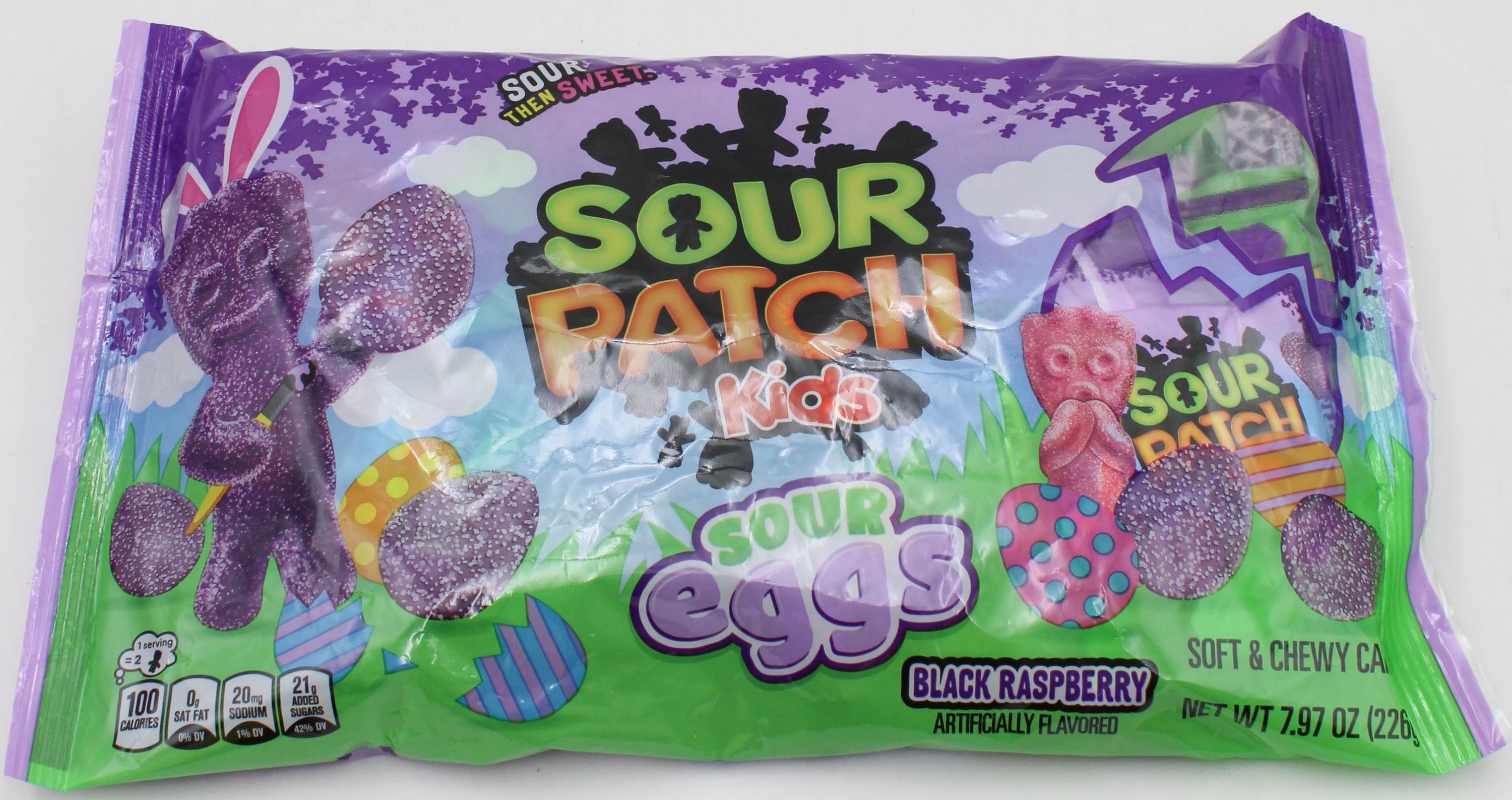 SOUR PATCH KIDS SOUR EGGS BLACK RASPBERRY 7.97 Oz BB 10/28/26