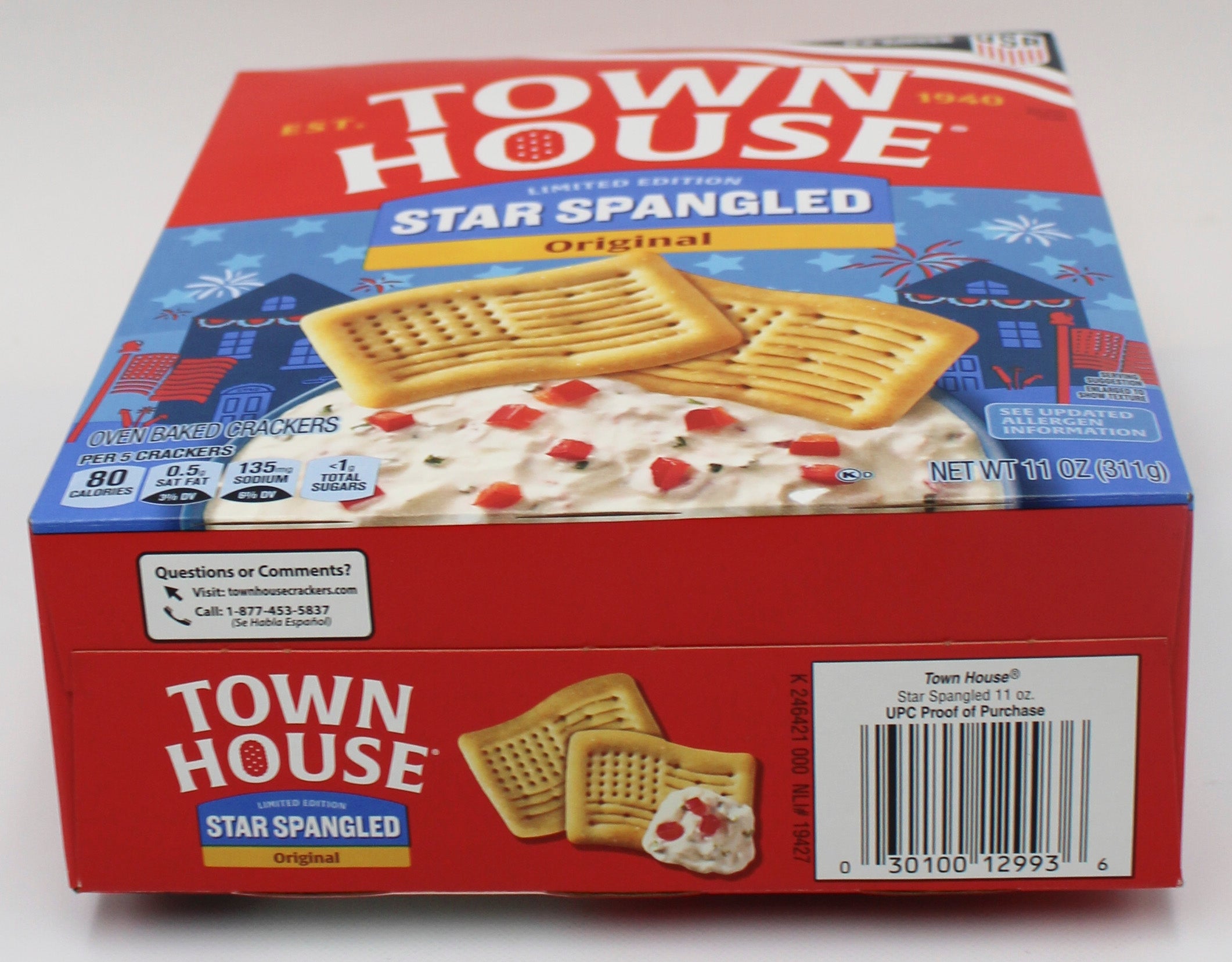 TOWN HOUSE ORIGINAL CRACKER FLAG SHAPES 11 Oz BB 2/16/27 NI