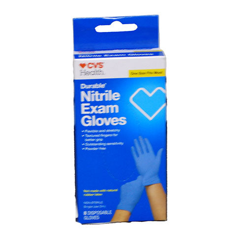 CVS HEALTH NITRILE EXAM GLOVES ONE SIZE FITS MOST 8CT NI