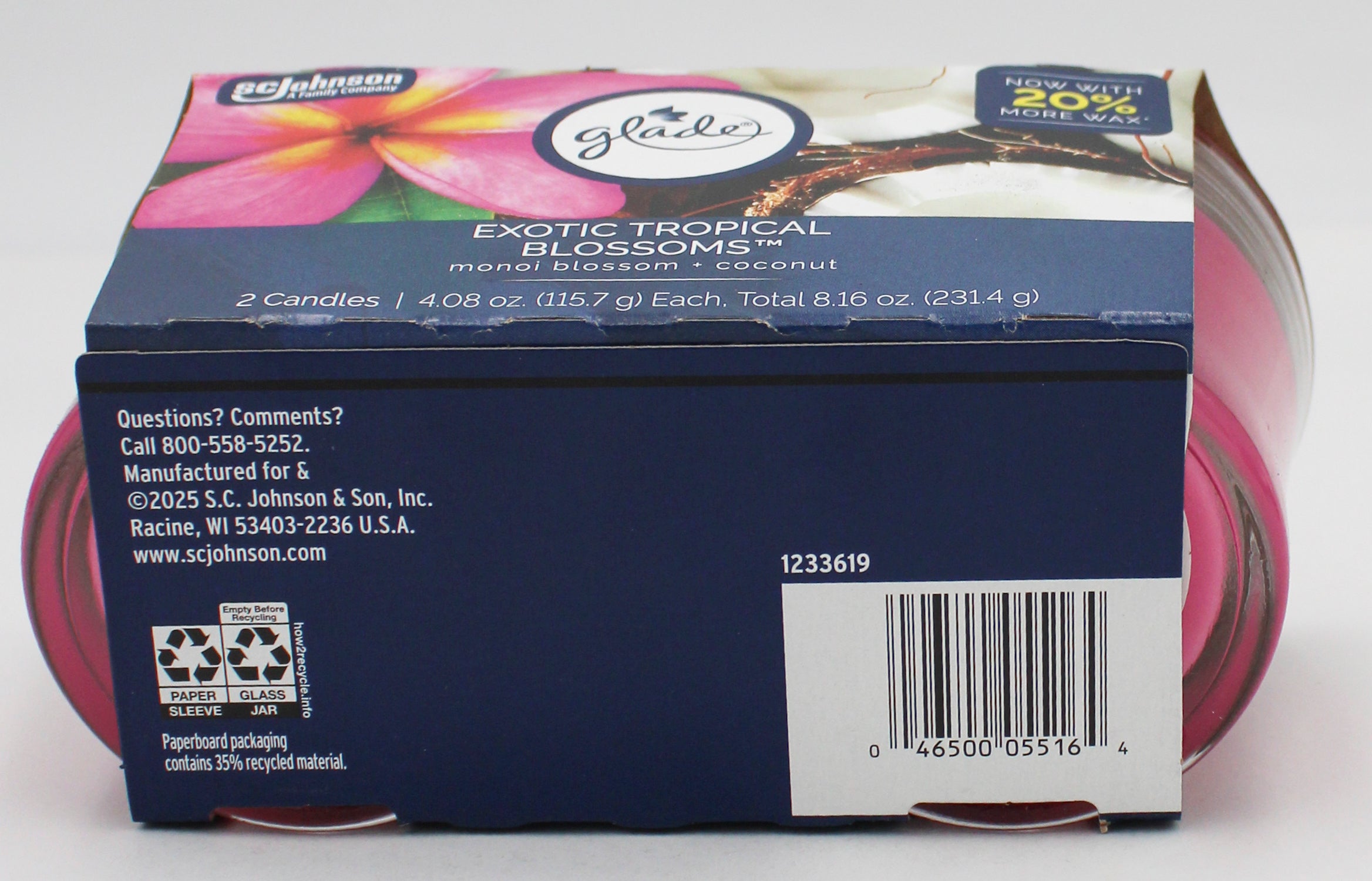 Glade Candle Exotic Tropical Blossoms 2 x 4.08oz