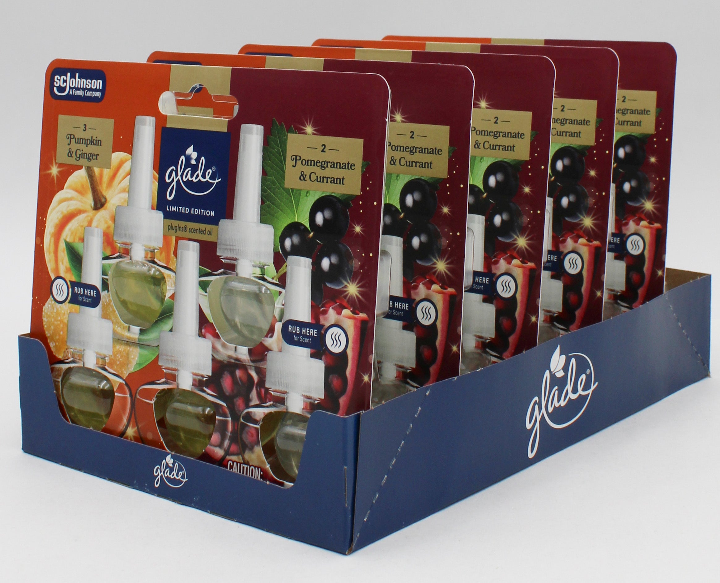 GLADE PLUGINS SCENTED OIL PUMPKIN & GINGER/POMEGRANATE & CURRANT 5ct 0.67floz US.