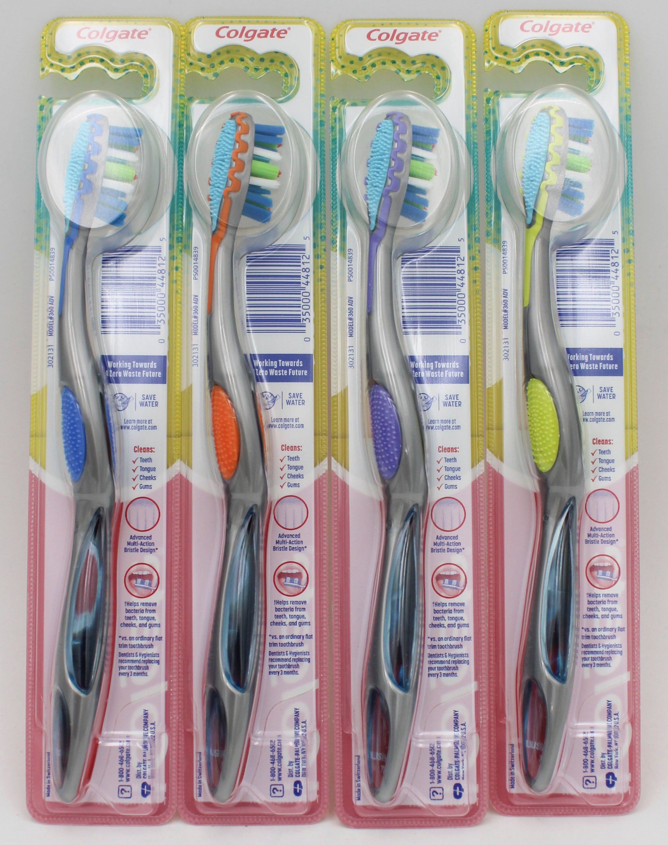 COLGATE 360 ADVANCED 4-ZONE TOOTHBRUSH - MEDIUM NI-