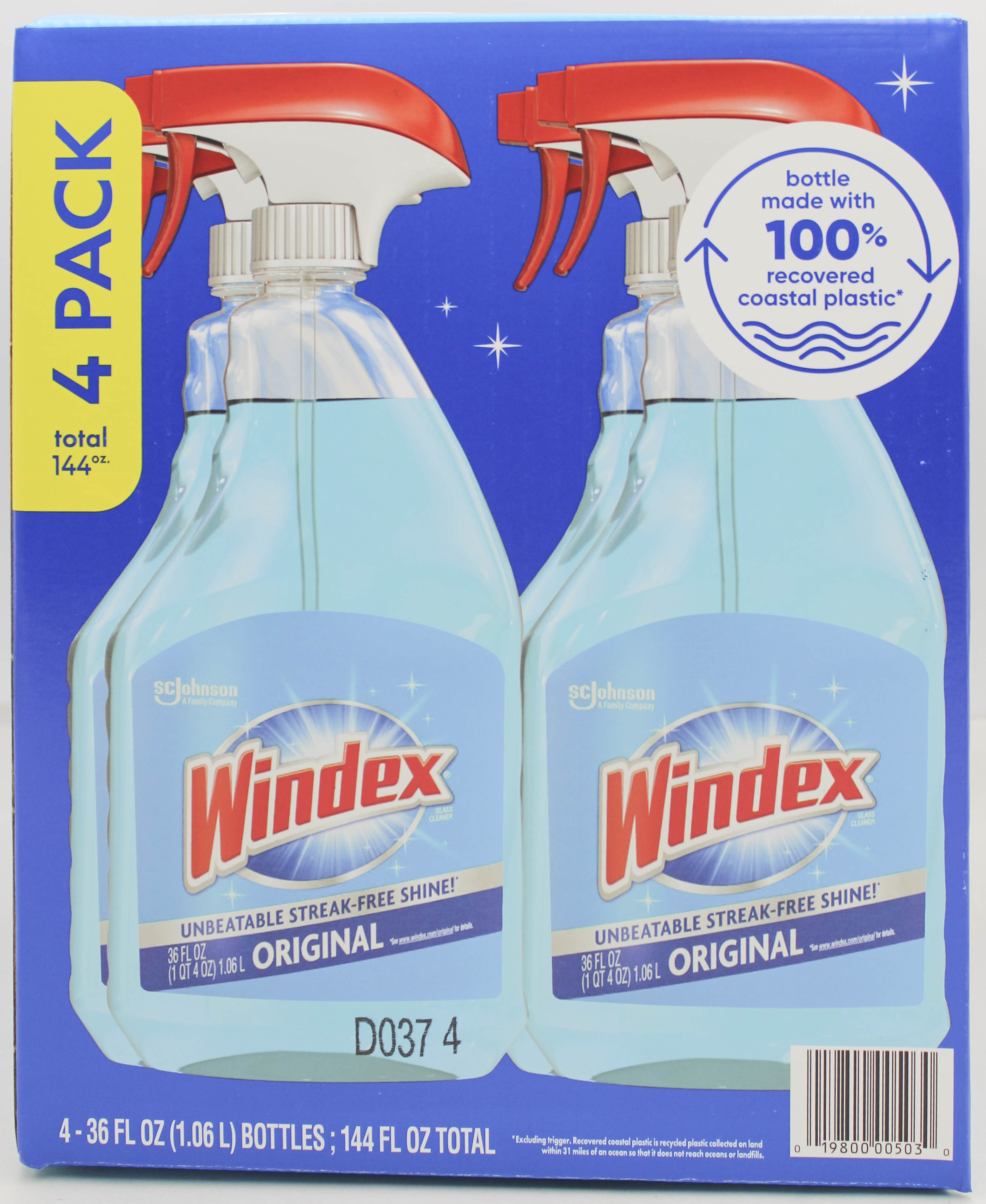 Windex Original Glass Cleaner Blue 4 x 36floz US