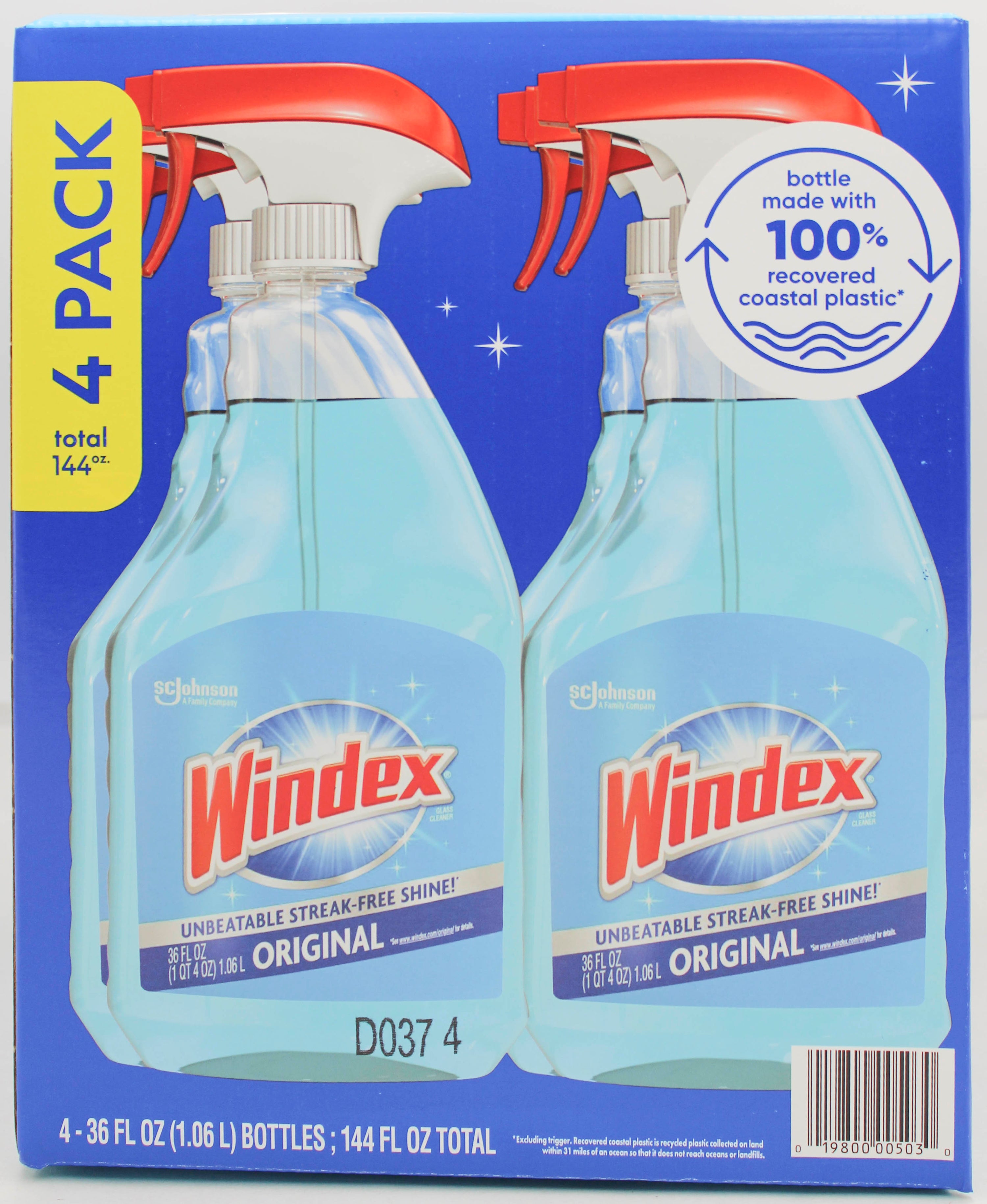 WINDEX ORIGINAL GLASS CLEANER BLUE 4 PACK 36floz US