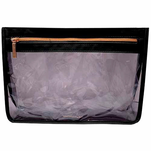 TARTAN+TWINE CLUTCH BAG($12)BLK/NI