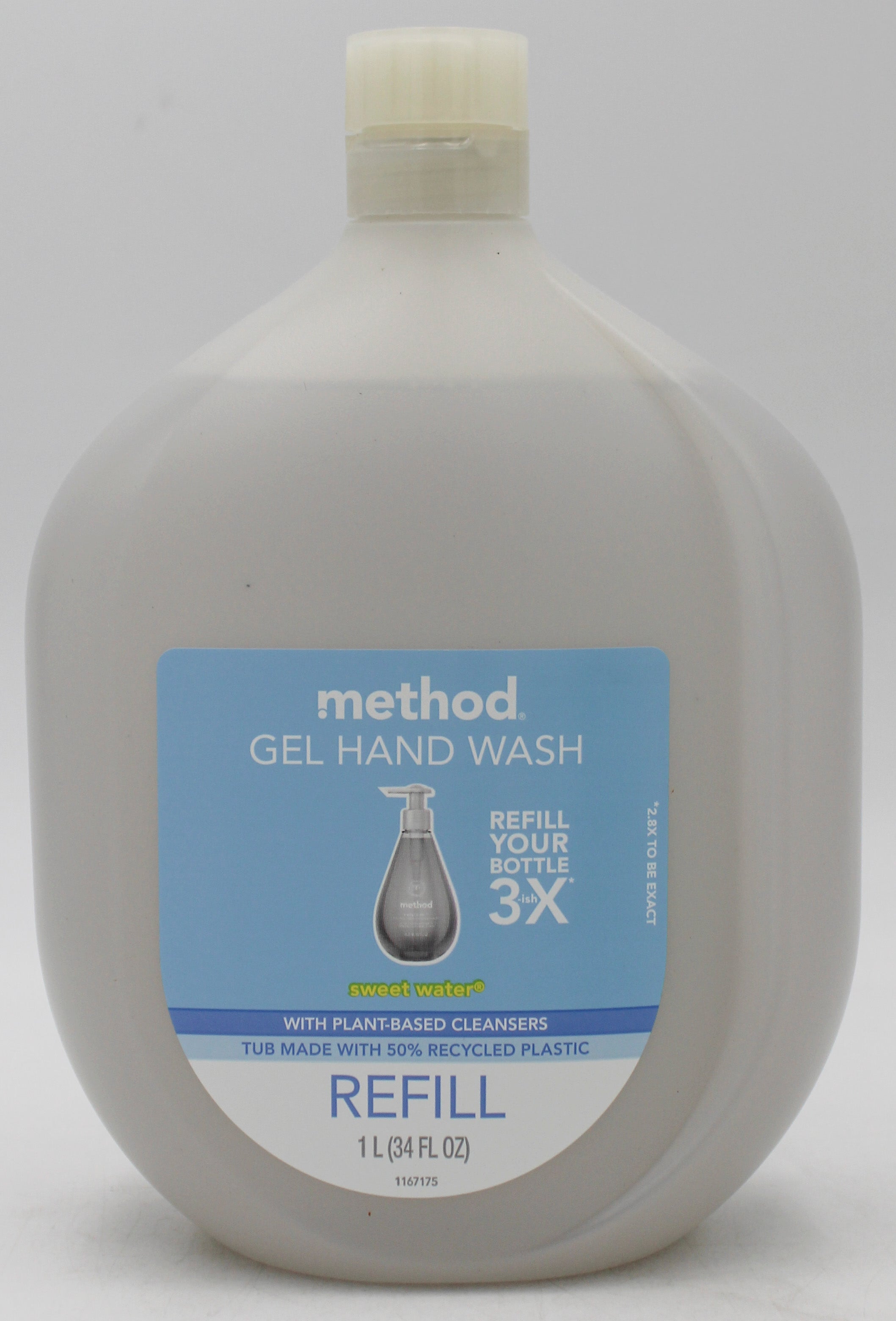 METHOD GEL HAND WASH SWEET WATER REFILL 34floz US