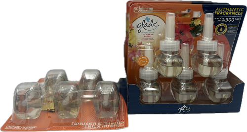 GLADE PLUGINS SCENTED OIL REFILLS 5CT 0.67oz HAWAIIAN BREEZE.