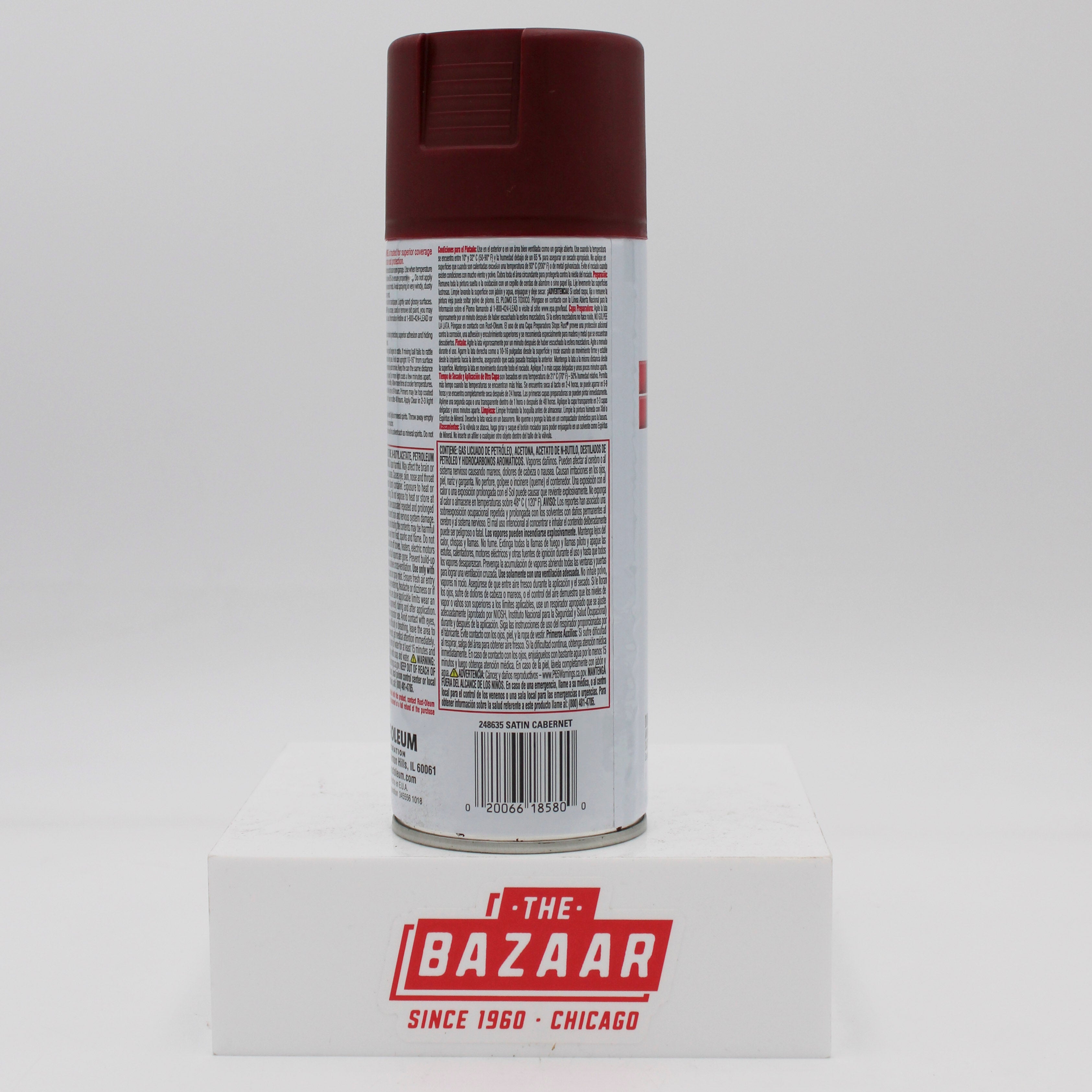 RUST-OLEUM STOPS RUST SPRAY PAINT 12 oz. SATIN CABERNET NI