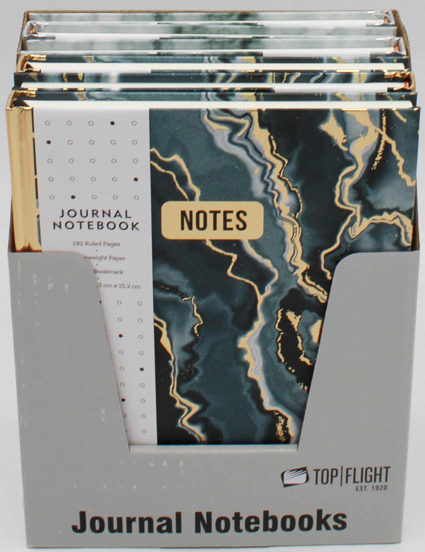TOP FLIGHT ONYX MARBLE JOURNAL ASST 6" X 8"