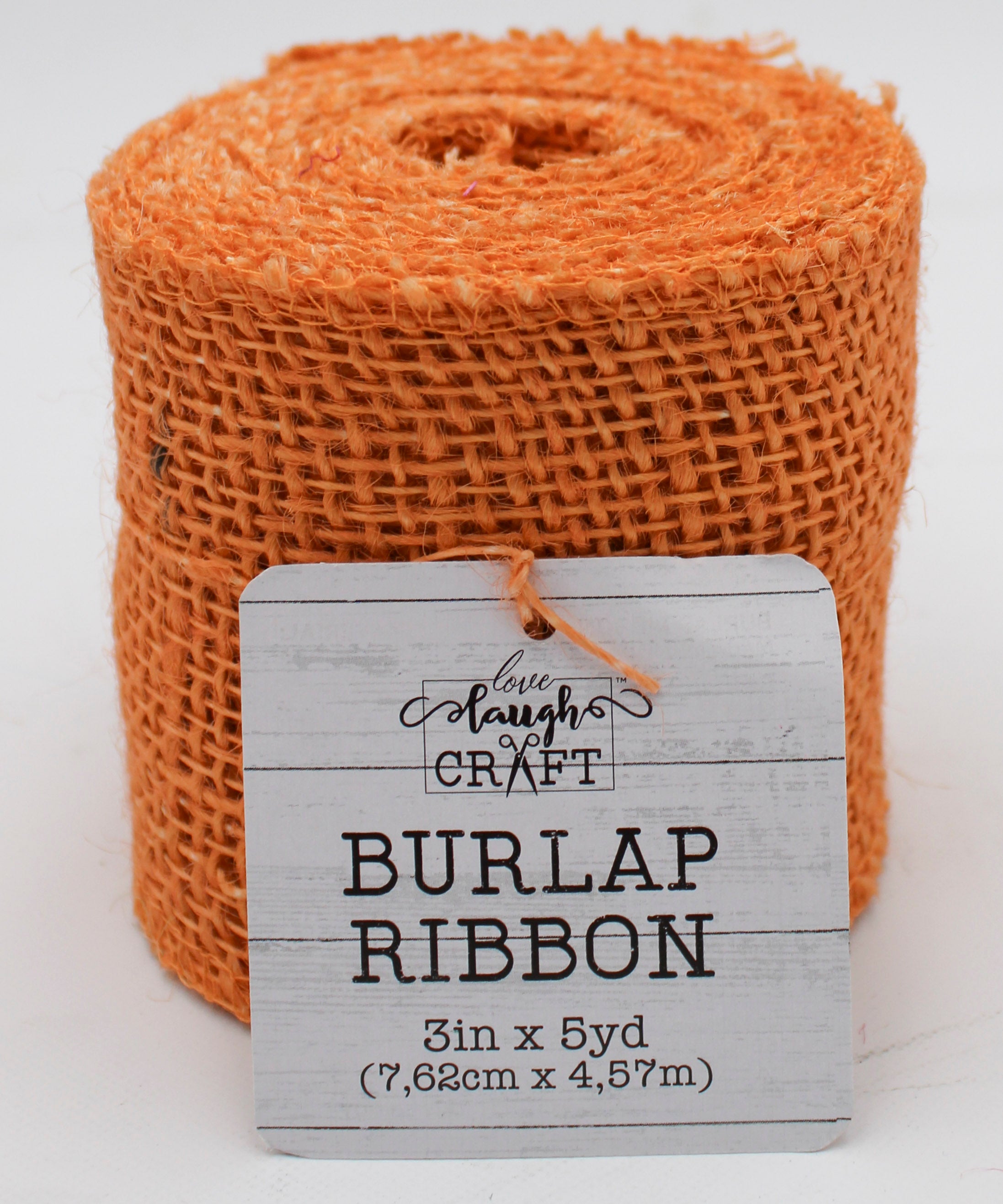 Burlap Ribbon Mango 3in x 5yd Wholesale Roll