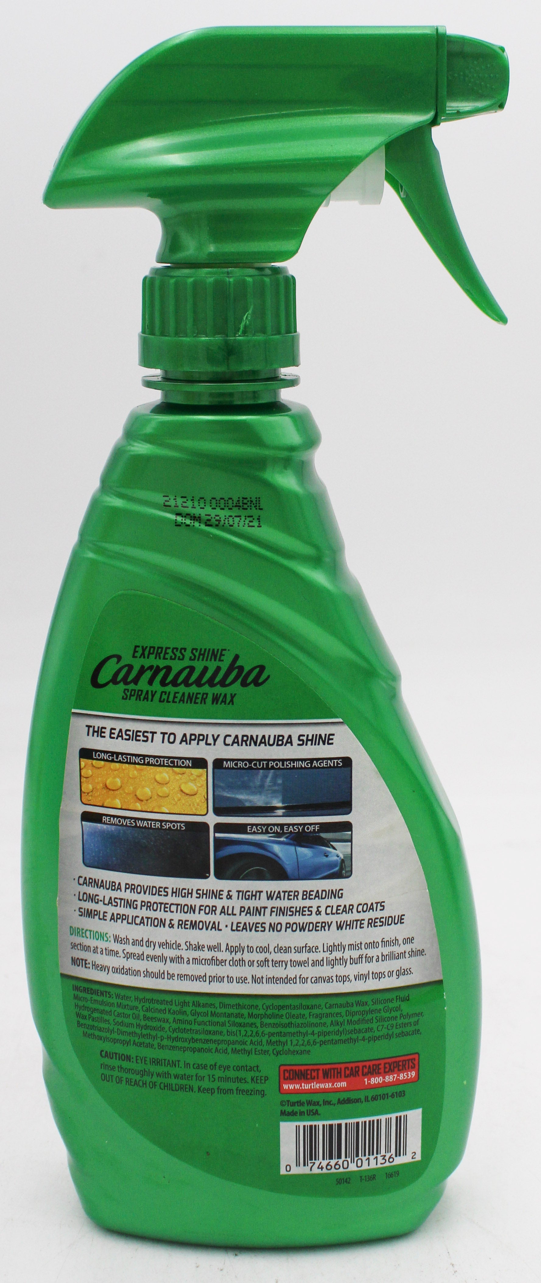 SP TURTLE WAX EXPRESS SHINE CARNAUBA SPRAY CLEANER WAX 16oz