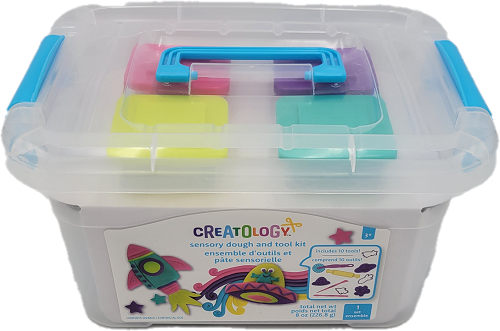 CREATOLOGY DOUGH 14PC PLAY SET SPACE (4CT-2oz DOUGH+ TOOLS)