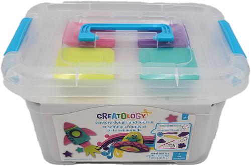 CREATOLOGY DOUOGH 14PC PLAY SET SPACE (4CT-2oz DOUGH+ TOOLS)