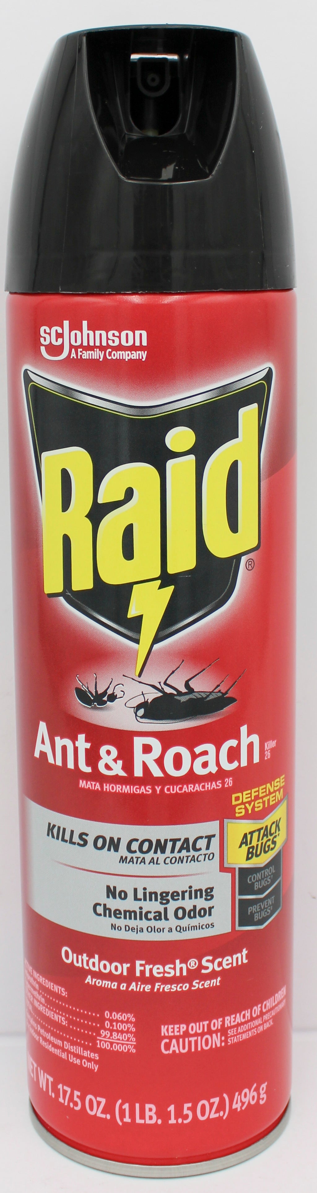 RAID ANT + ROACH AEROSOL OUTDOOR FRESH 17.5oz*