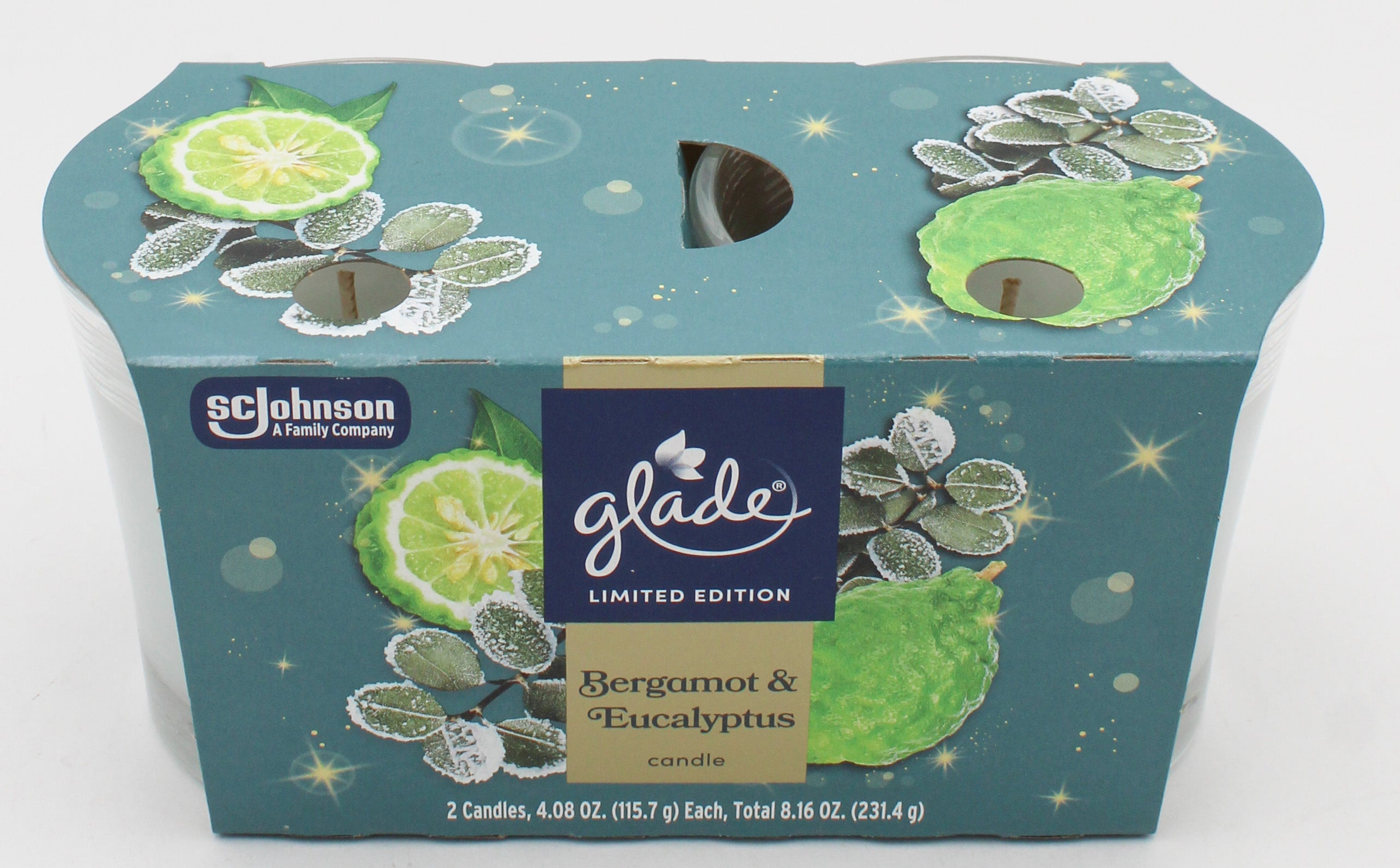 GLADE CANDLE BERGAMOT & EUCALYPTUS 2ct 4.08oz US