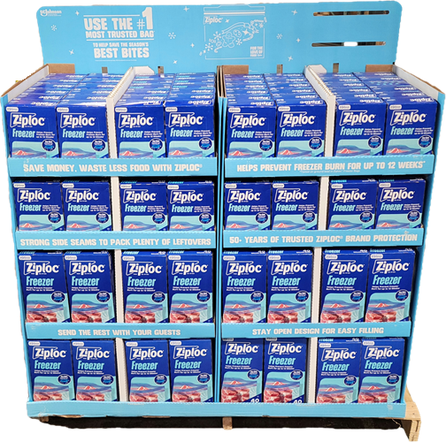 Ziploc Holiday Mixed Freezer Bags Half Pallet | Bulk