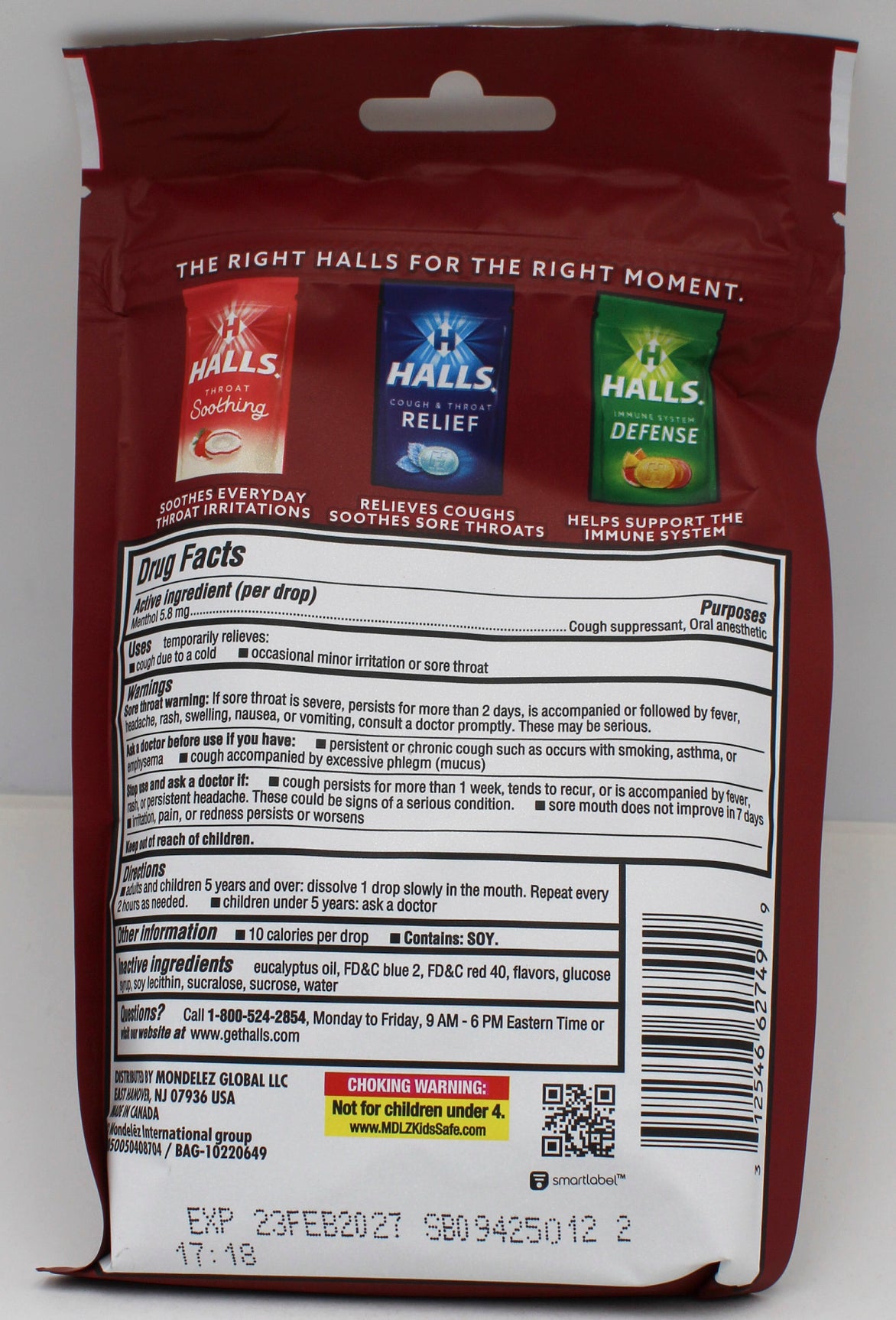 HALLS CHERRY 30 CT BAG BB 2/23/27