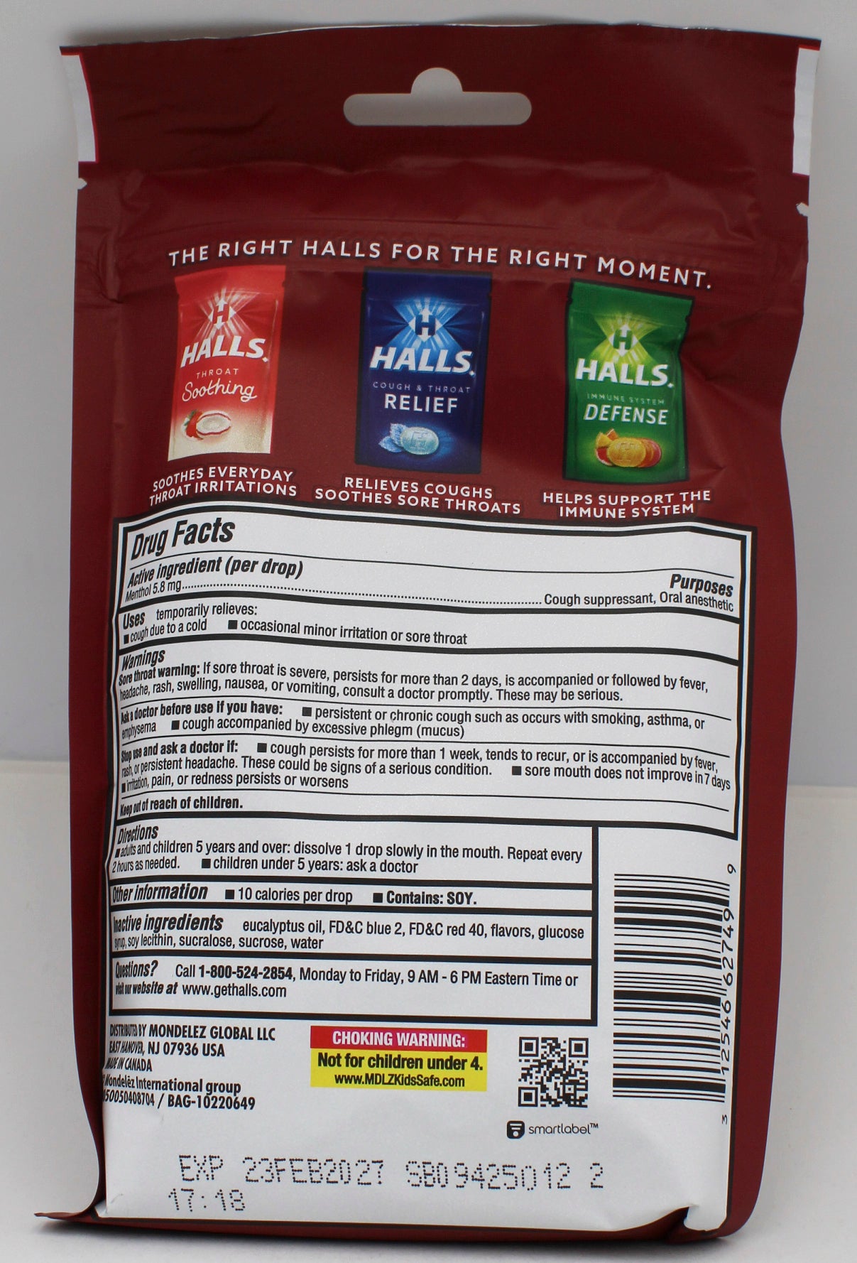 HALLS CHERRY 30 CT BAG BB 2/23/27