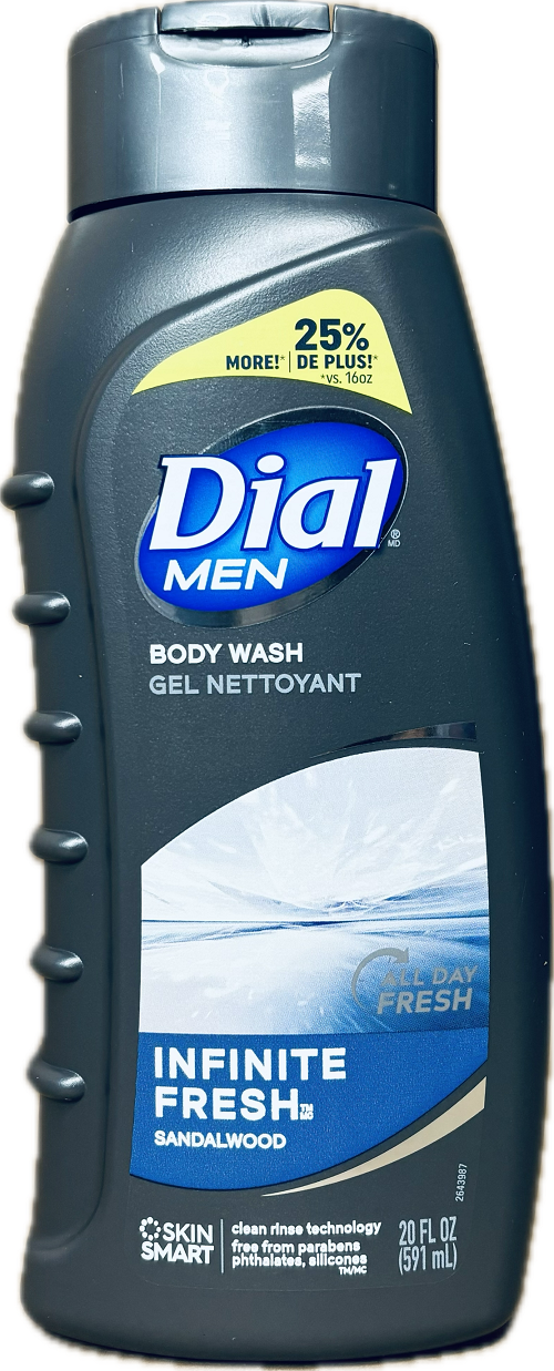 DIAL MEN BODY WASH 20oz INFINITE FRESH SANDALWOOD