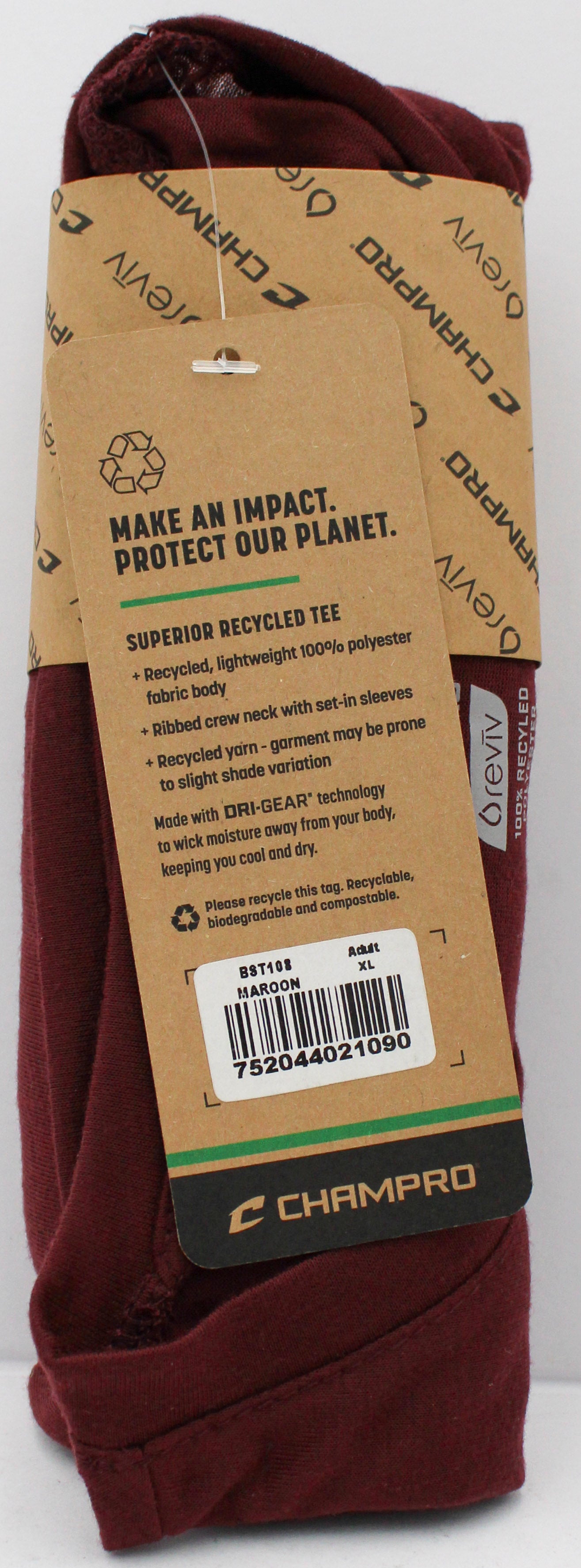 T-SHIRT - ADULT - MAROON - XL