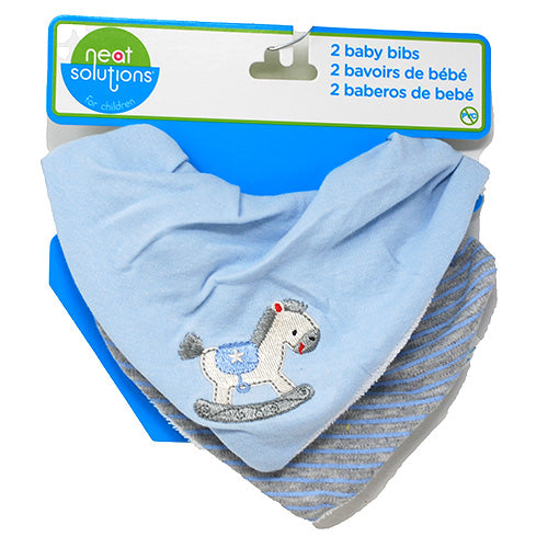NEAT SOLUTIONS INFANT BABY BANDANA BIB 2CT-BOYS/NI