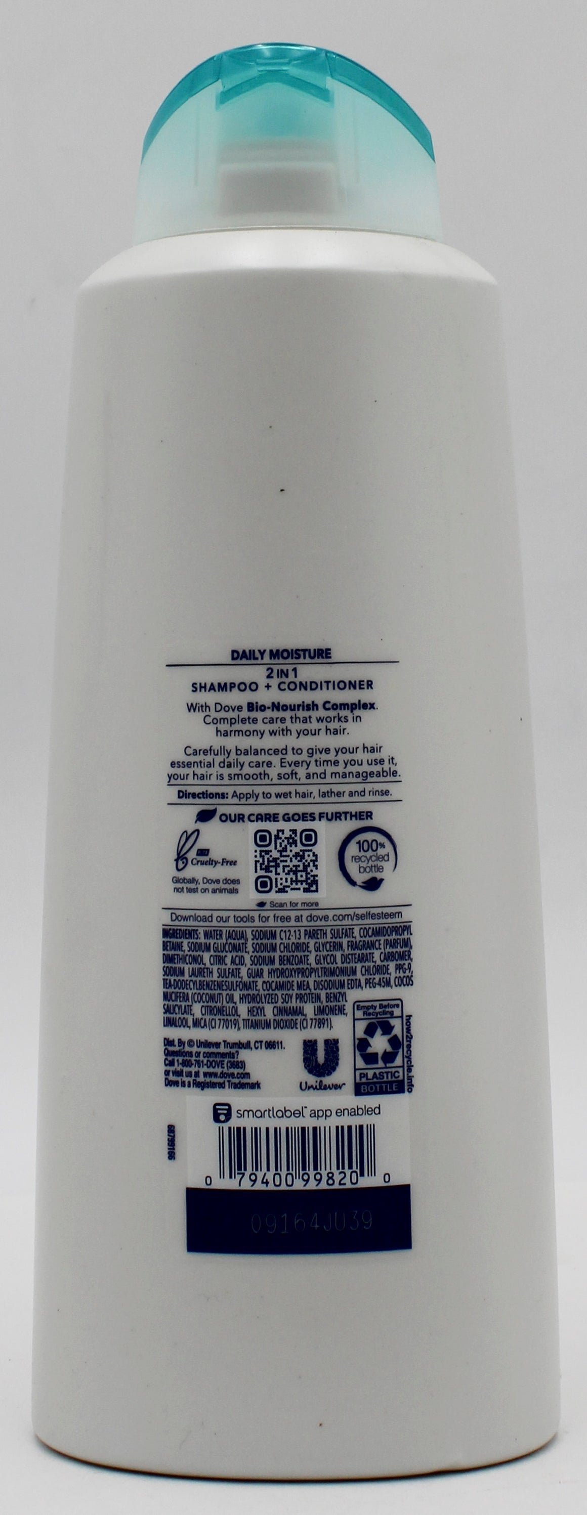 DOVE 2IN1 SHAMPOO/CONDITIONER DAILY MOISTURE 20.4oz