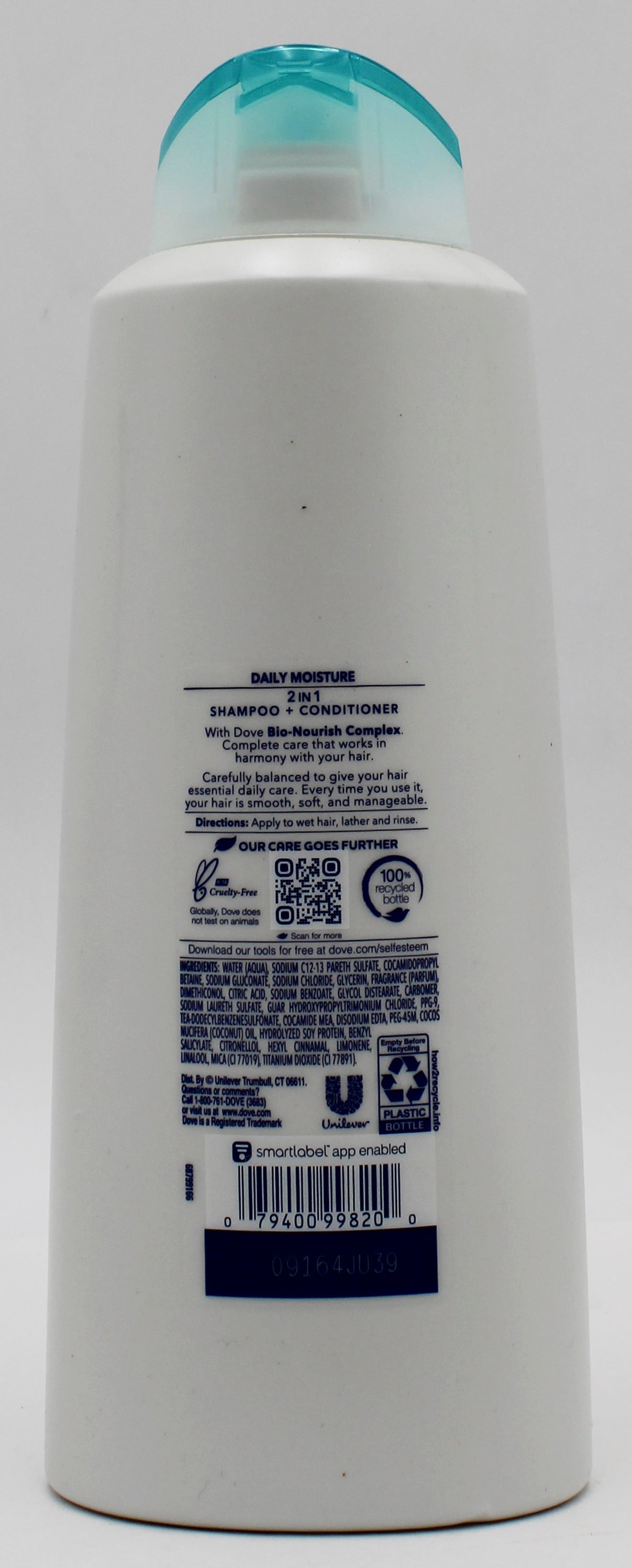 DOVE 2IN1 SHAMPOO/CONDITIONER DAILY MOISTURE 20.4oz
