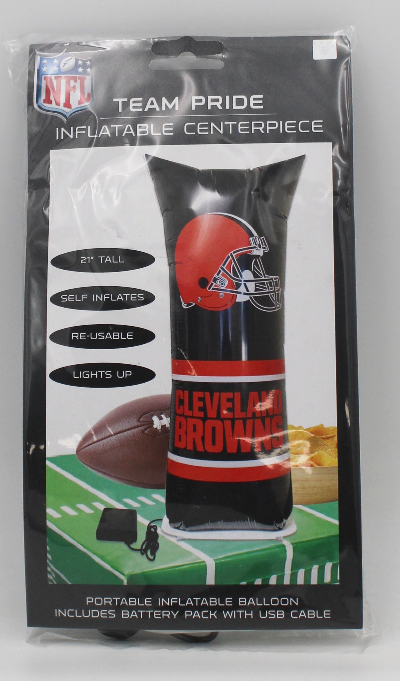 OFFICIALLY LICENCED CLEVELAND BROWNS TABLETOP INFLATABLE CENTERPIECE