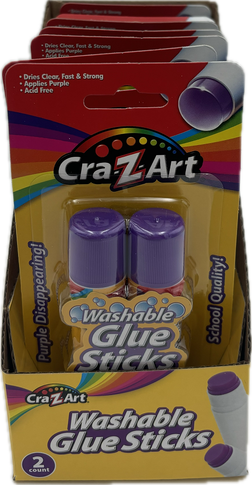 CRA-Z-ART PURPLE GLUE STICKS (6G) 2ct