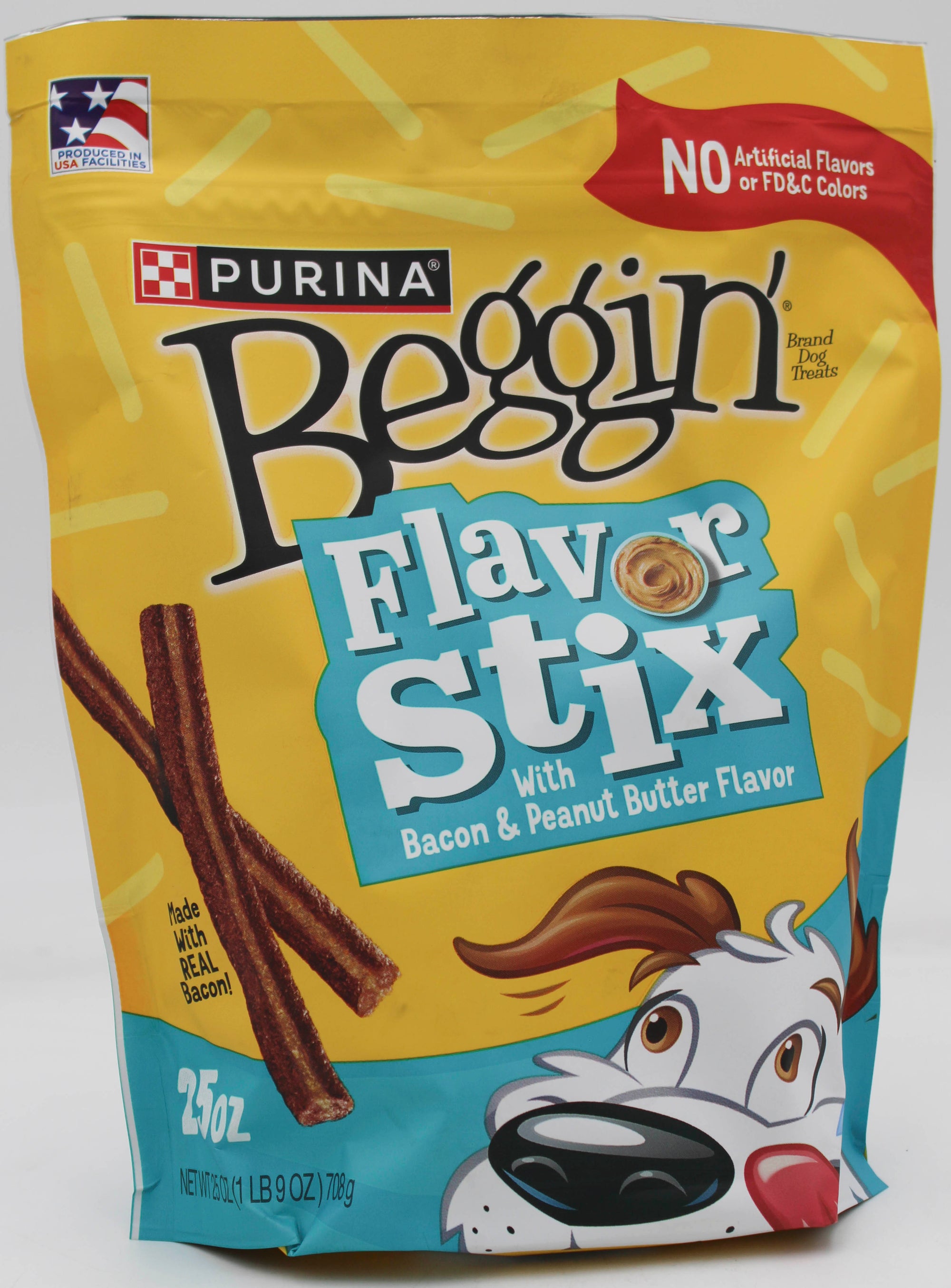 BEGGIN' FLAVOR STIX W/BACON & PEANUT BUTTER 25OZ/1LBS 9oz BAG. EXP 11/30/2025 NI