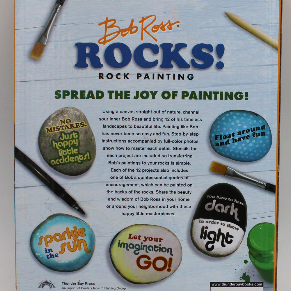BOB ROSS ROCKS ROCK PAINTING KIT 48pg