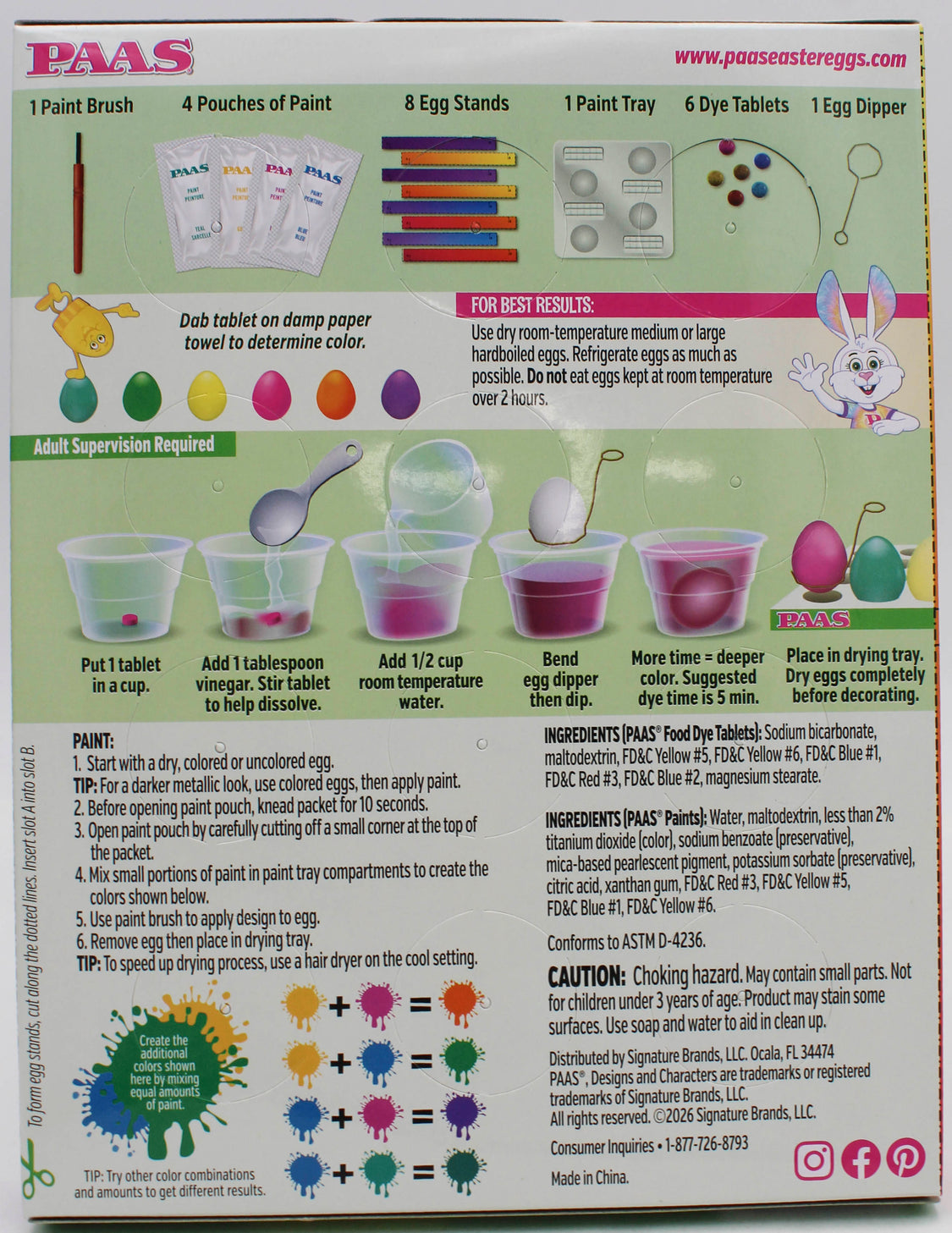 PAAS PAINTS EGG DECORATING KIT SHELF TRAY