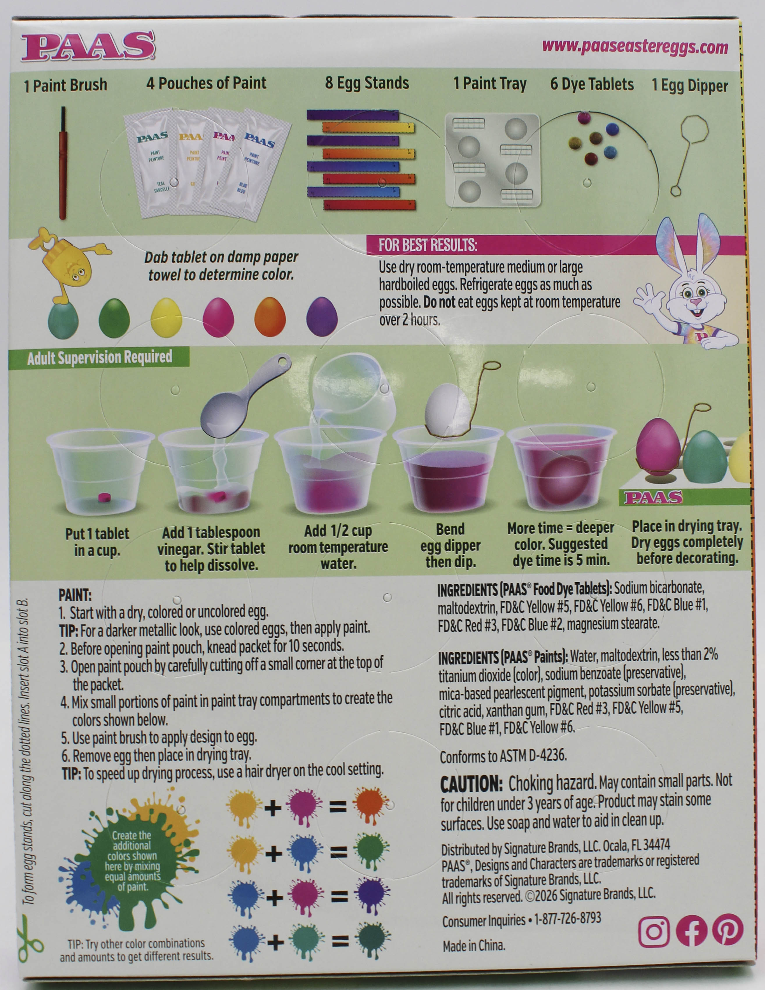 PAAS PAINTS EGG DECORATING KIT SHELF TRAY