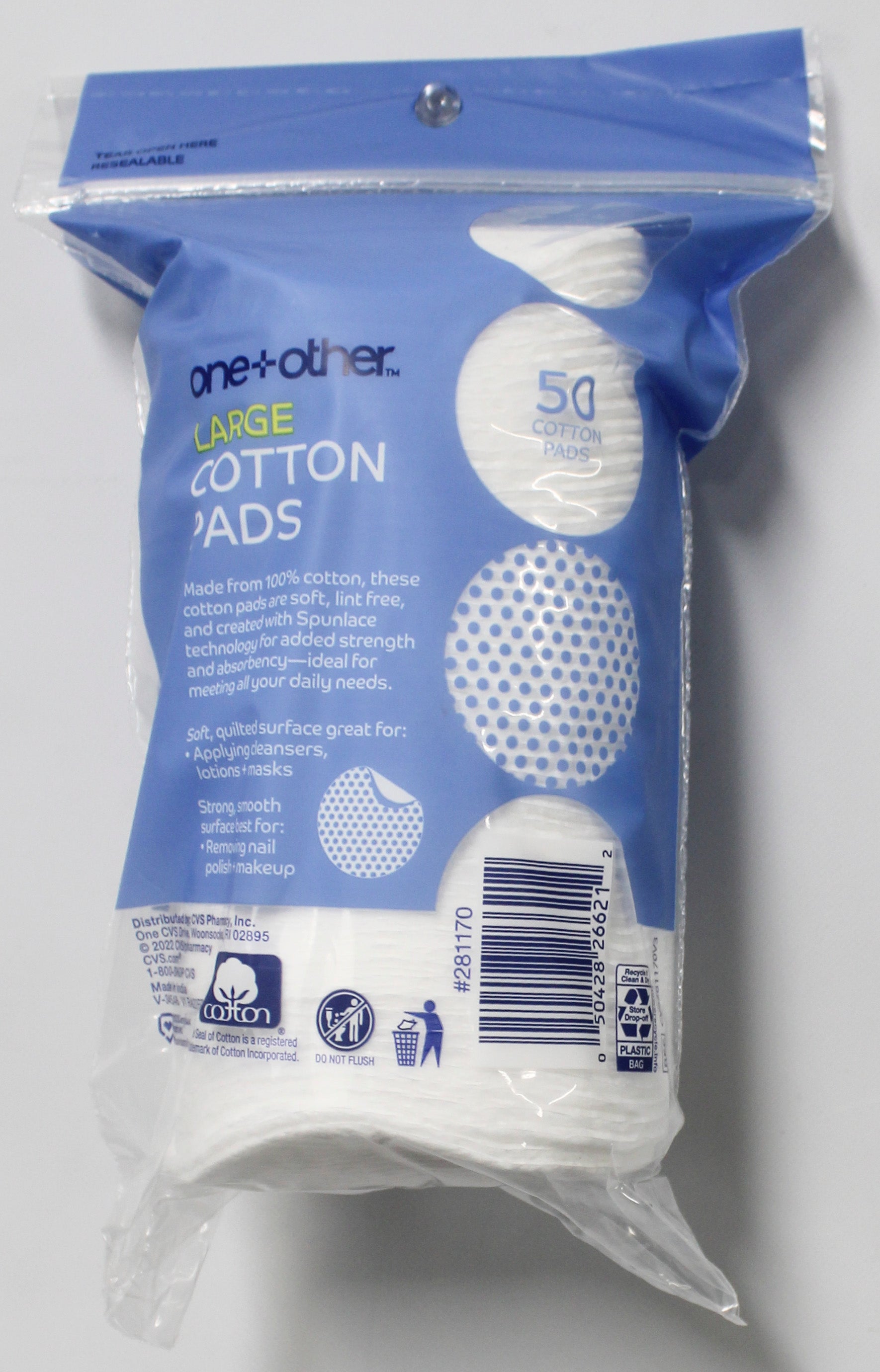 BEAUTY 360 LARGE PREMIUM COTTON PADS 50ct NI