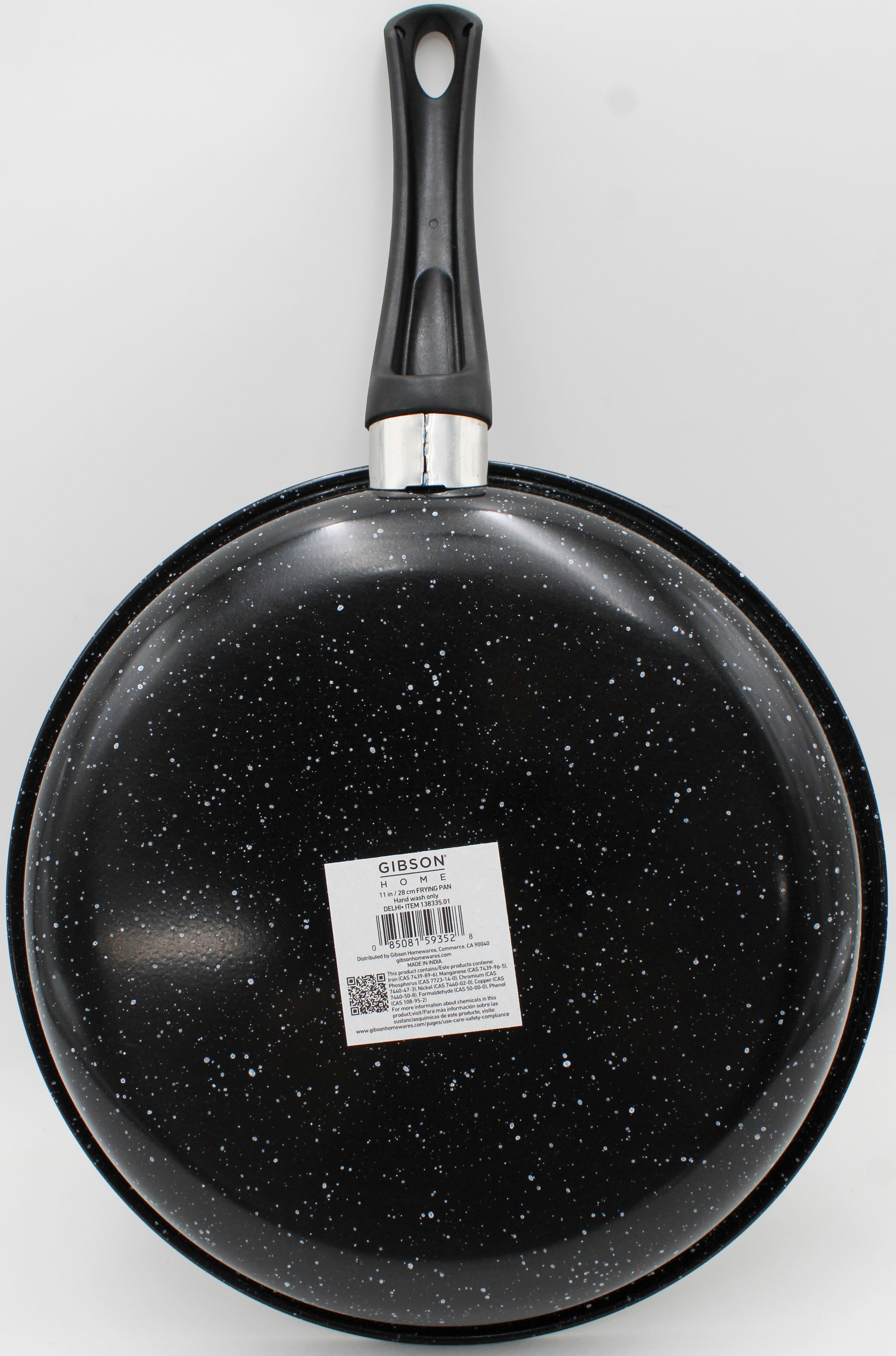 GIBSON HOME 11IN FRYING PAN - BLACK GRAY SPECKLE NI