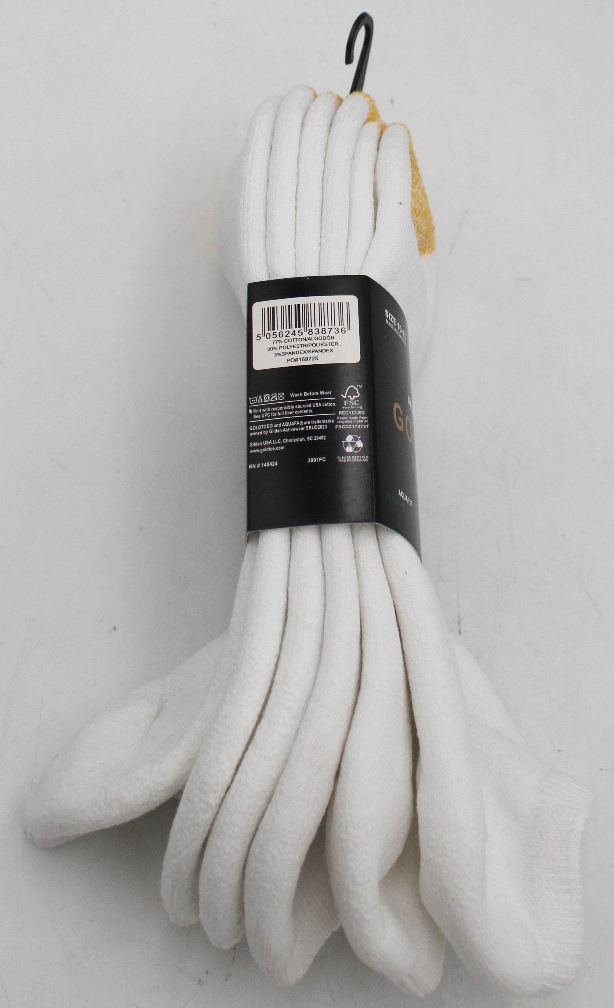 GOLDTOE 3PK MENS LOWCUT SOCKS WHITE SZ 10-13 NI