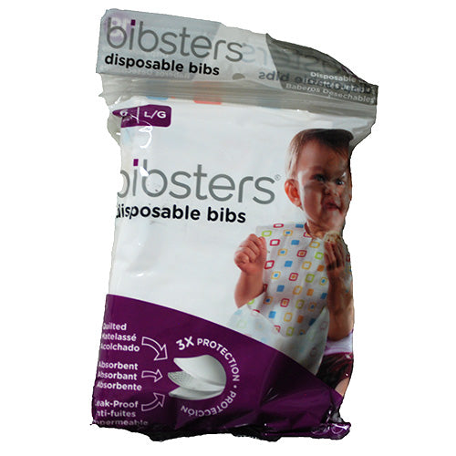 BIBSTERS DISPOSABLE BIBS 18CT(6 MOS +)LARGE-NI