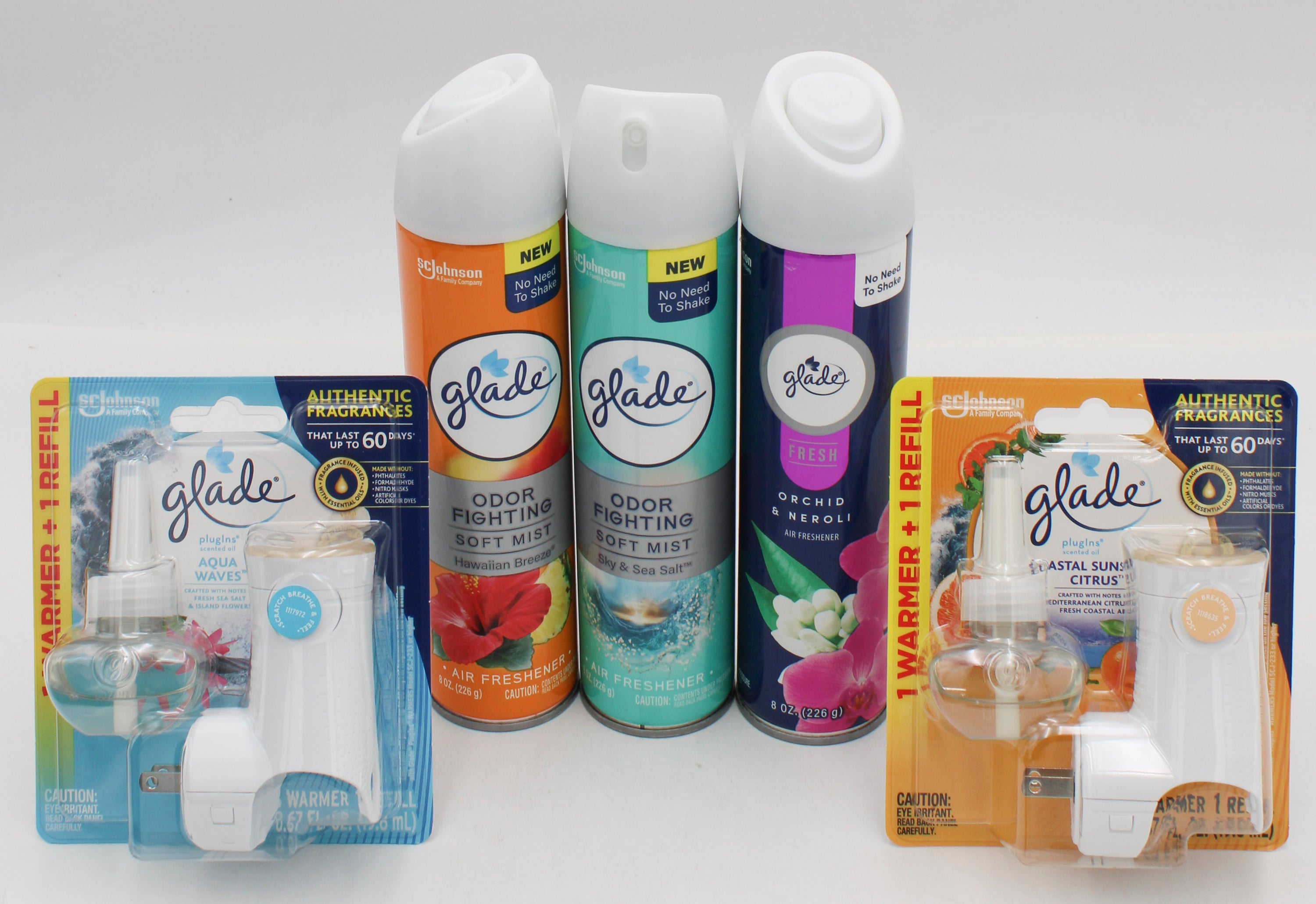 GLADE AEROSOL SPRAY/PLUGINS SCENTED OIL MIXED PDQ