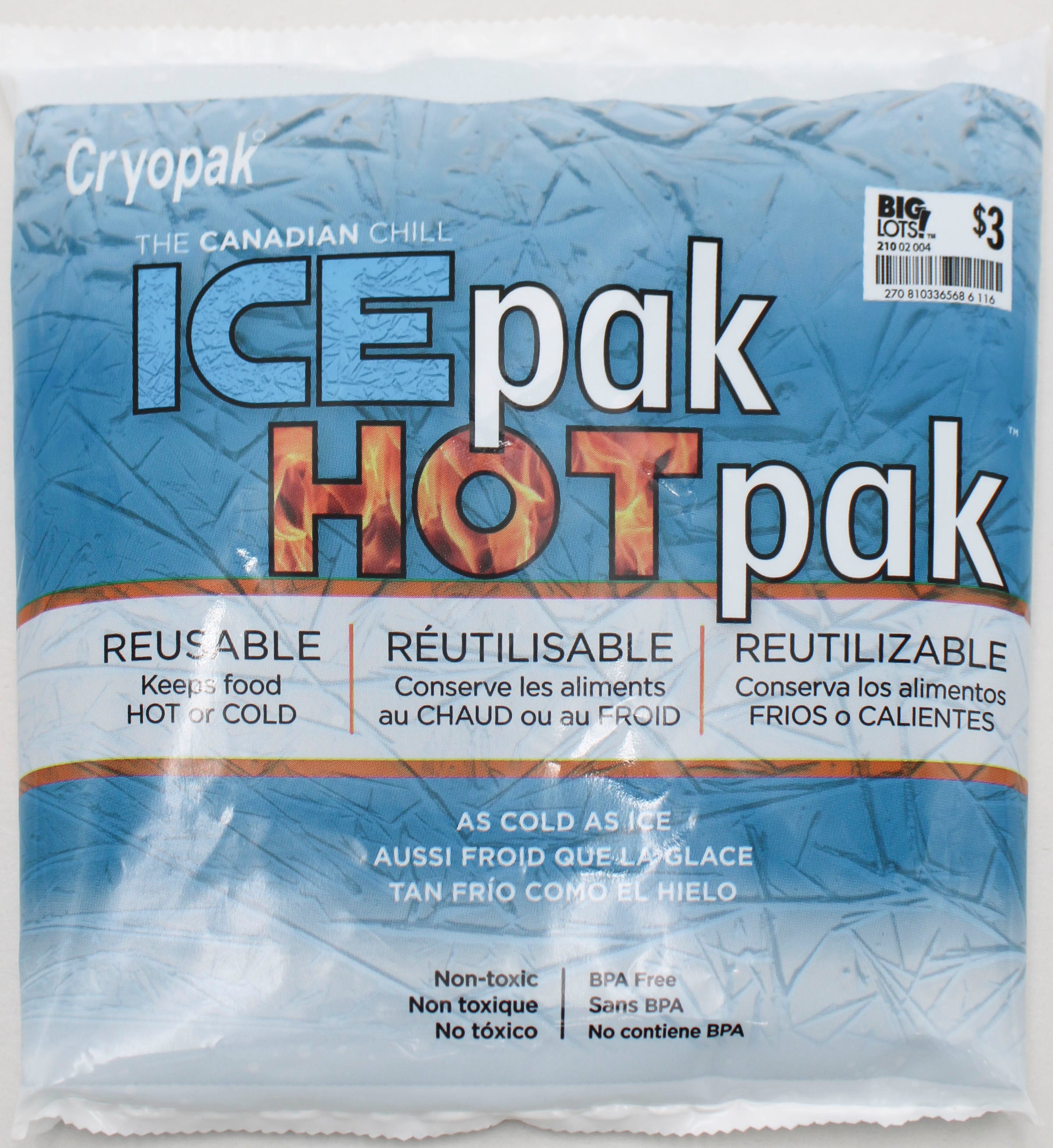 CRYOPAK REUSABLE ICE/HOT PACK 1CT(PP$3.00)