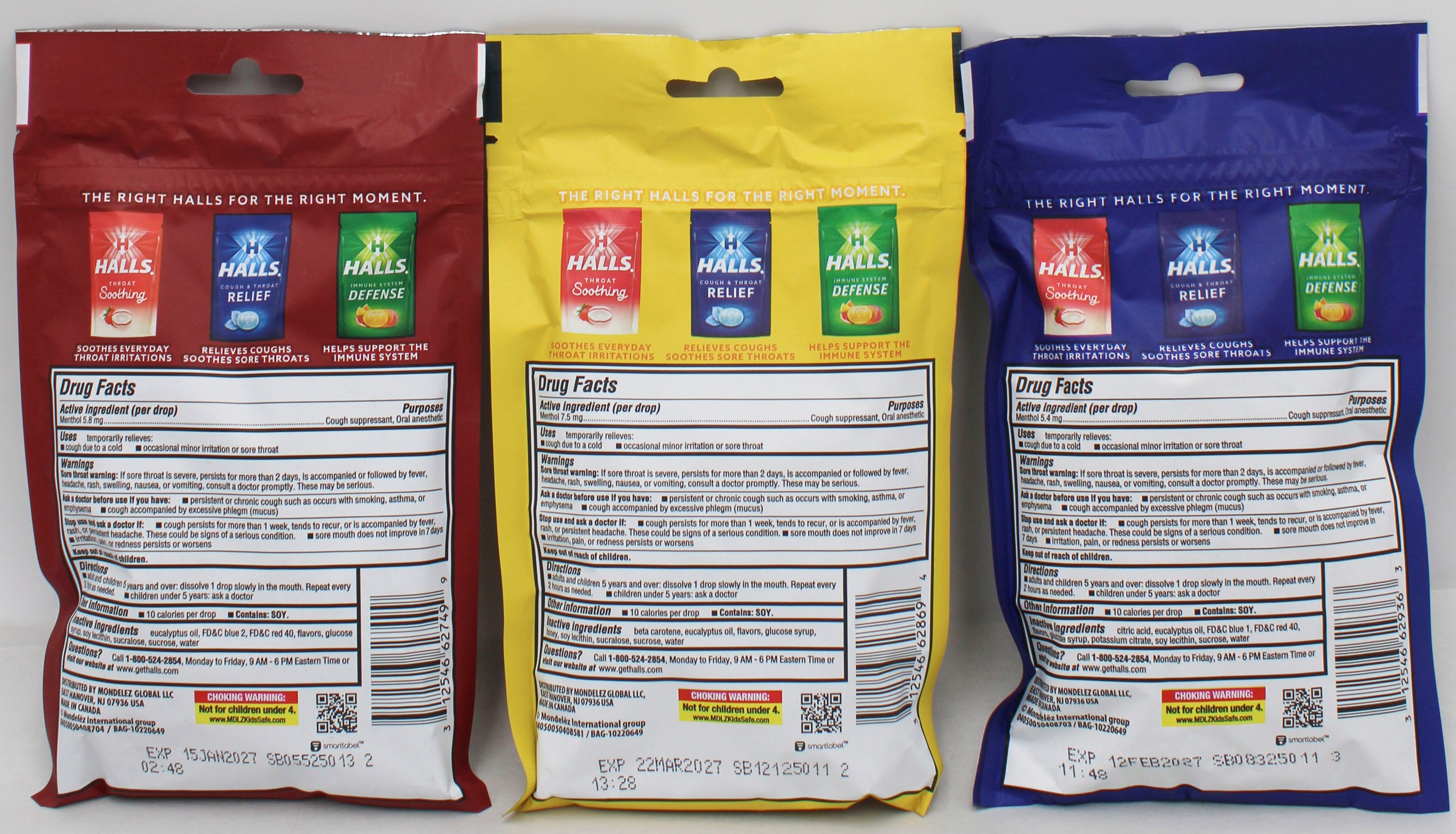 HALLS BASE BAG CLIP STRIP 30 CT EXP 1/15/27