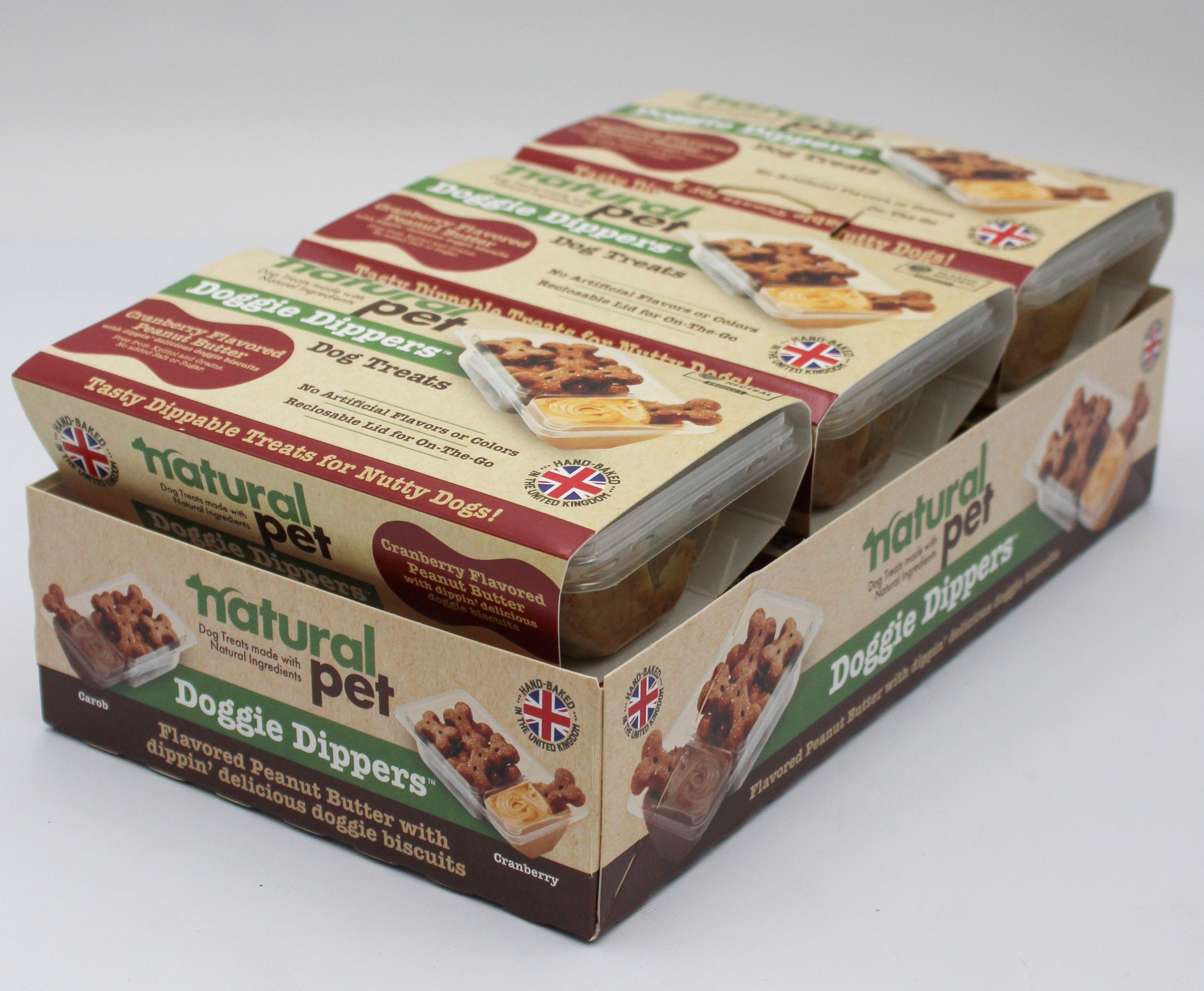 NATURAL PET DOGGIE DIPPERS 
CRANBERRY FLAVORED PEANUT BUTTER BB 5/1/2027