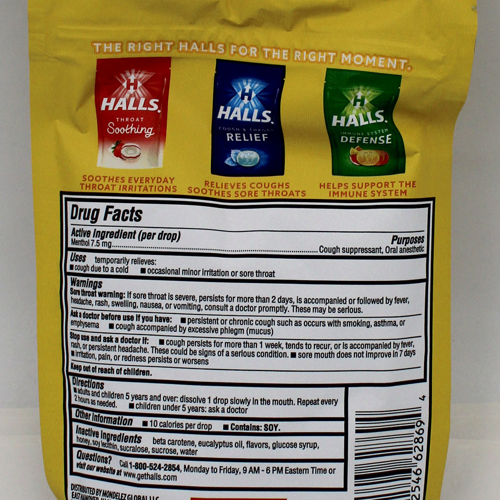 HALLS HONEY LEMON 30 PC BB 1/3/27