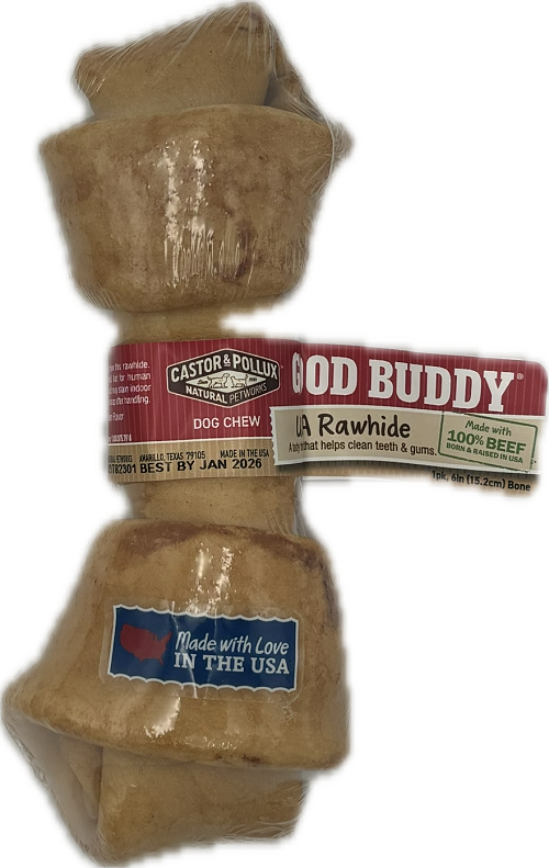 GOOD BUDDY RAWHIDE BONE 6" BEEF  US  BB 1/31/26