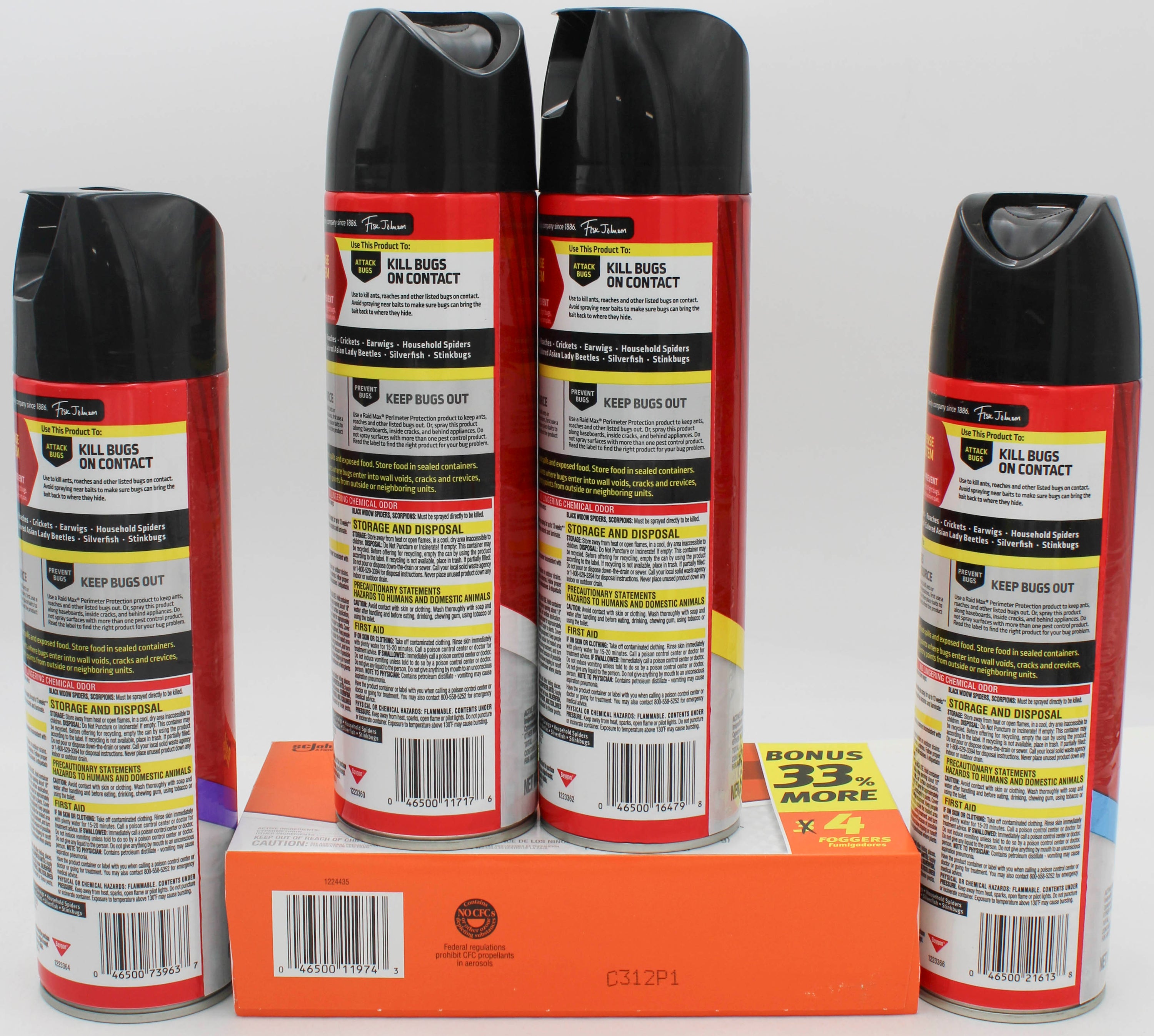 RAID ANT + ROACH AEROSOL MIXED PPK