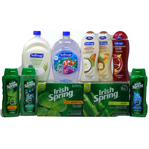 SOFTSOAP/IRISH SPRING BODY WASH/SOAP 180PC DSPLY NI