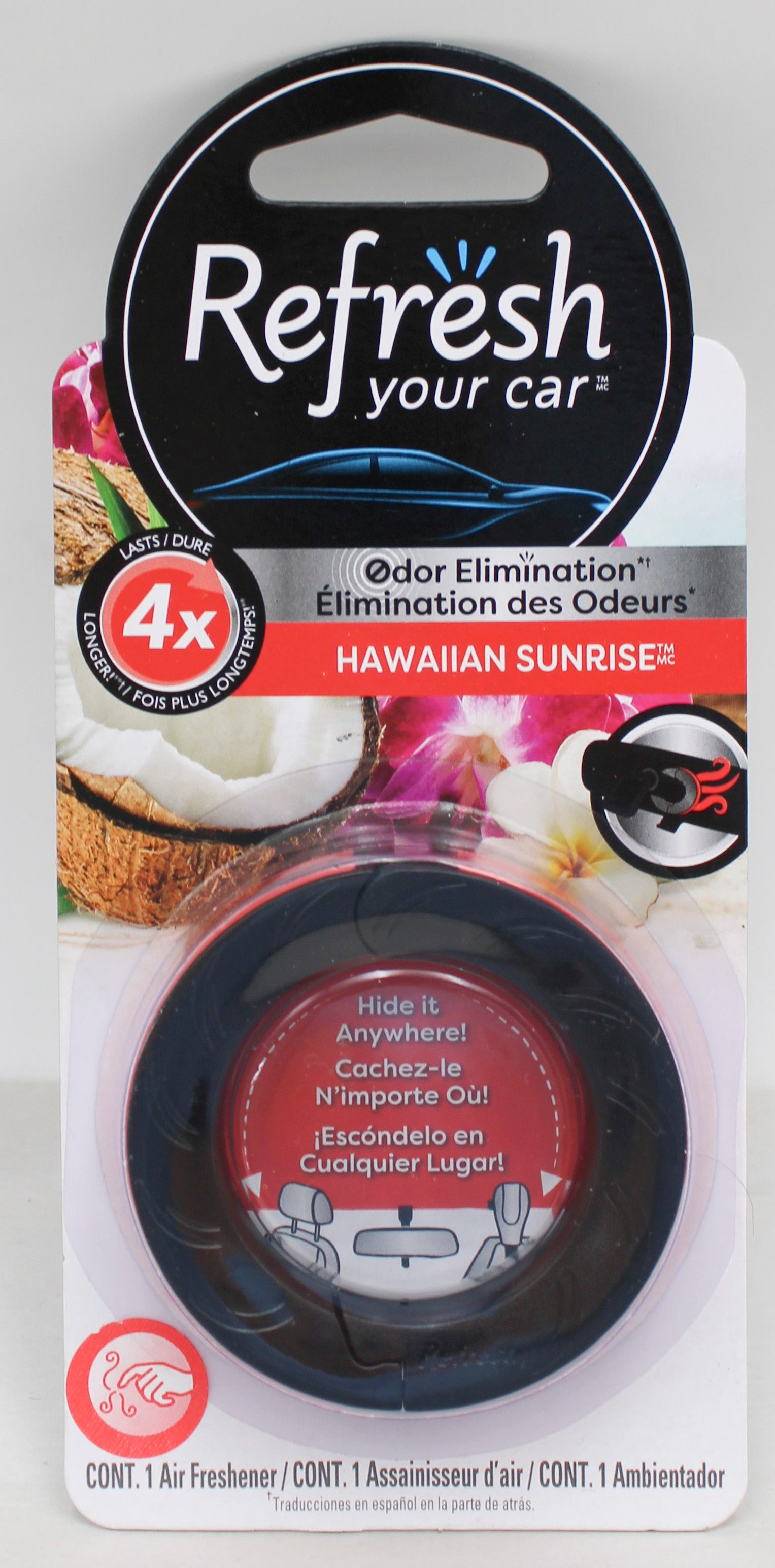 REFRESH YOU CAR RING AIR FRESHNER HAWAIIAN BREEZE