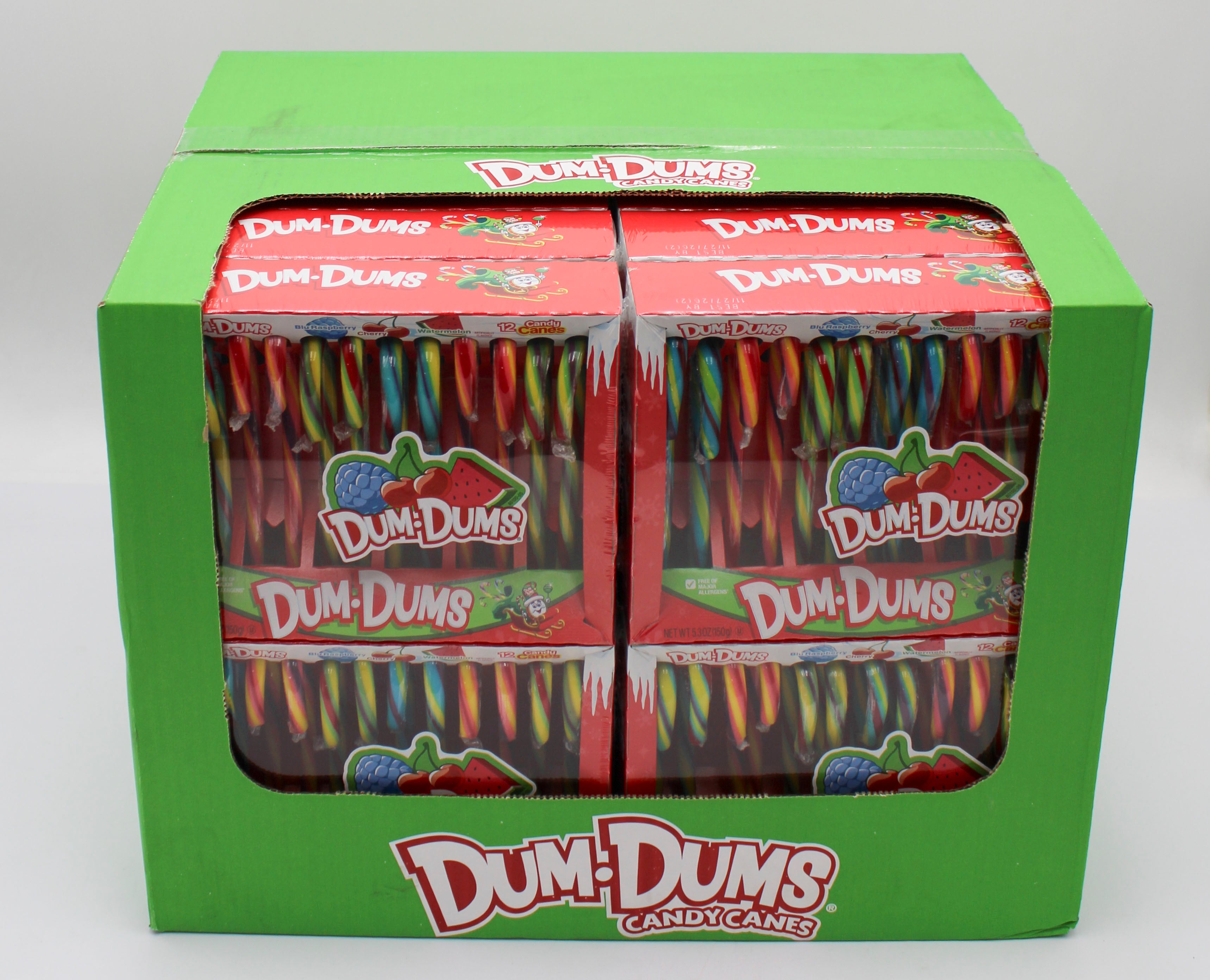 Dum Dums Candy Canes 12ct 5.3oz Bulk Case