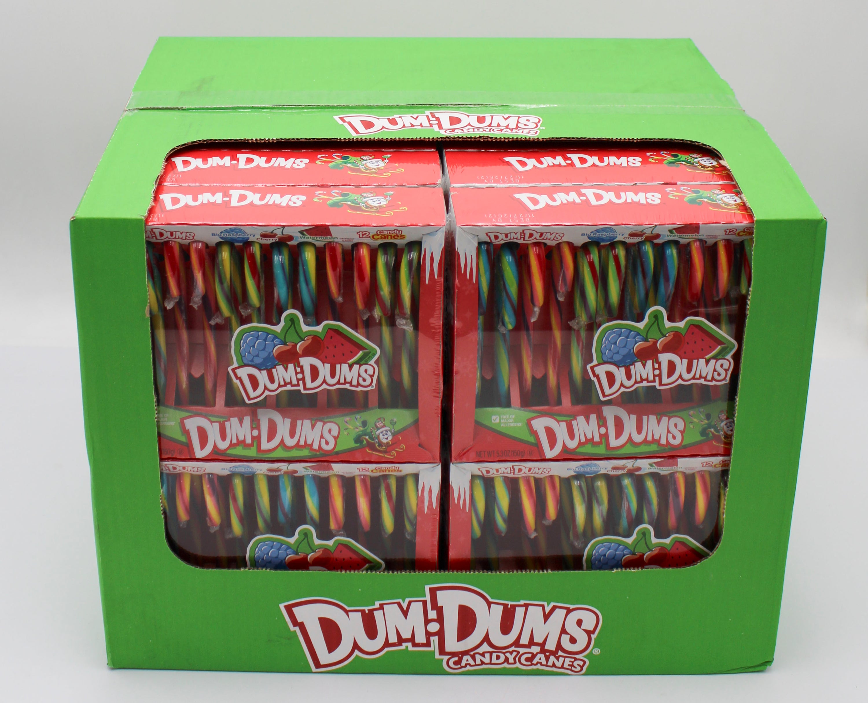 Dum Dums Candy Canes 12ct 5.3oz Bulk Case