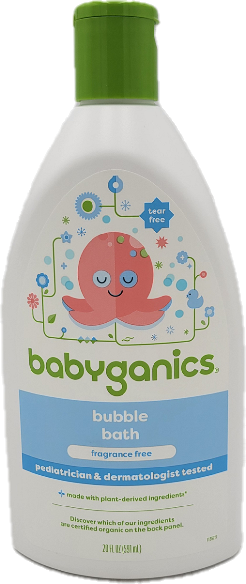 BABYGANICS BUBBLE BATH FRAGRANCE FREE 20floz US